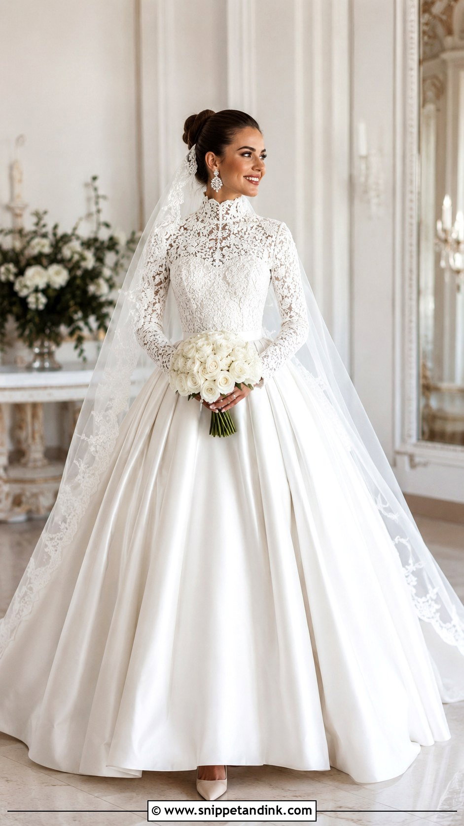 High Neck Princess Wedding Dress - Snippet and Ink - 20 Gorgeous Wedding Dress Princesses Ideas