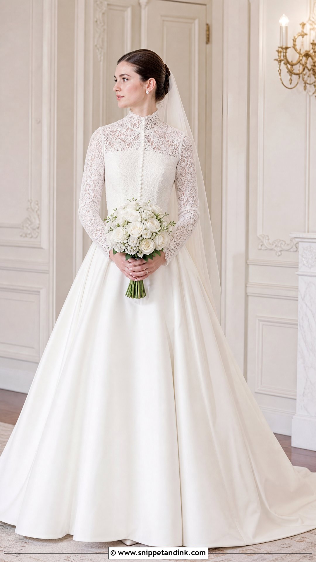 High Neck Princess Wedding Dress - Snippet and Ink - 20 Princess Elegant Wedding Dresses
