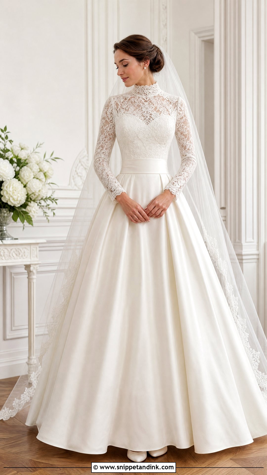 High Neck Princess Wedding Dress - Snippet and Ink - 20 Princess Style Wedding Dress Ideas