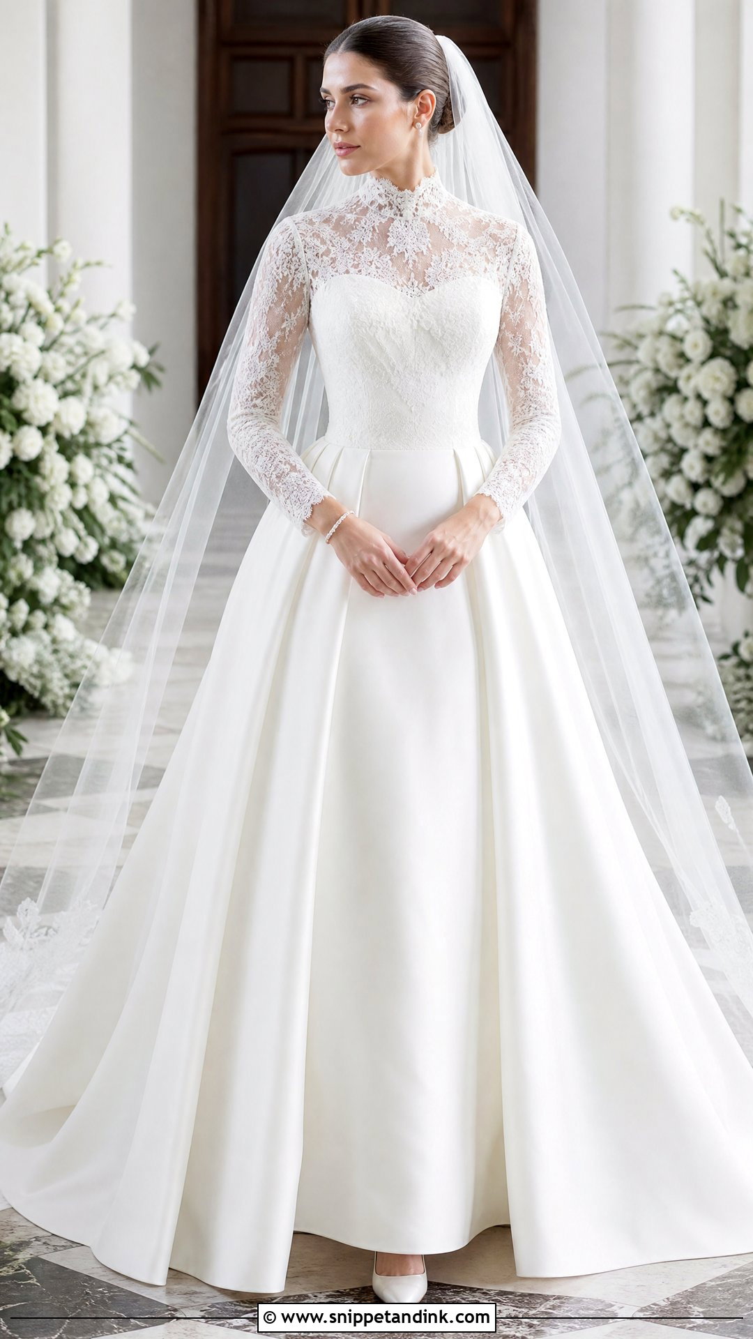 High Neck Princess Wedding Gown - Snippet and Ink - 25 Dream Princesses Wedding Gown Ideas