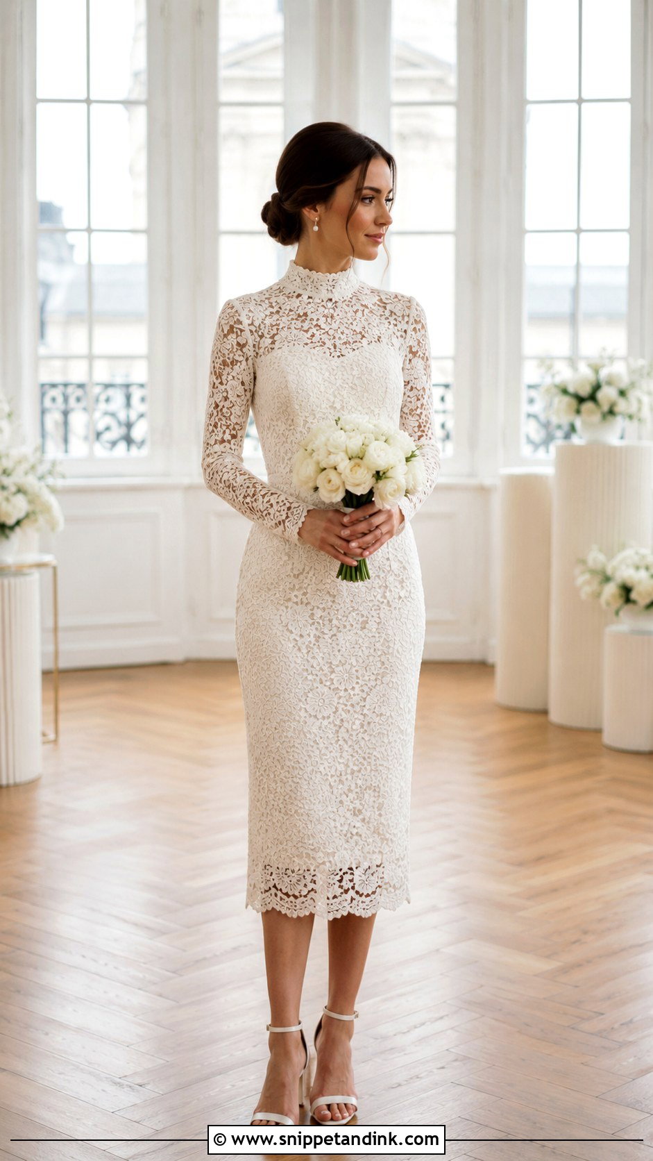 High Neck Registry Wedding Dress - Snippet and Ink - 25 Registry Wedding Dress Ideas