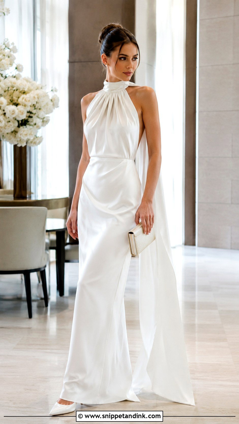 High Neck Scarf Wedding Dress - Snippet and Ink - 20 Neck Scarf Wedding Dresses