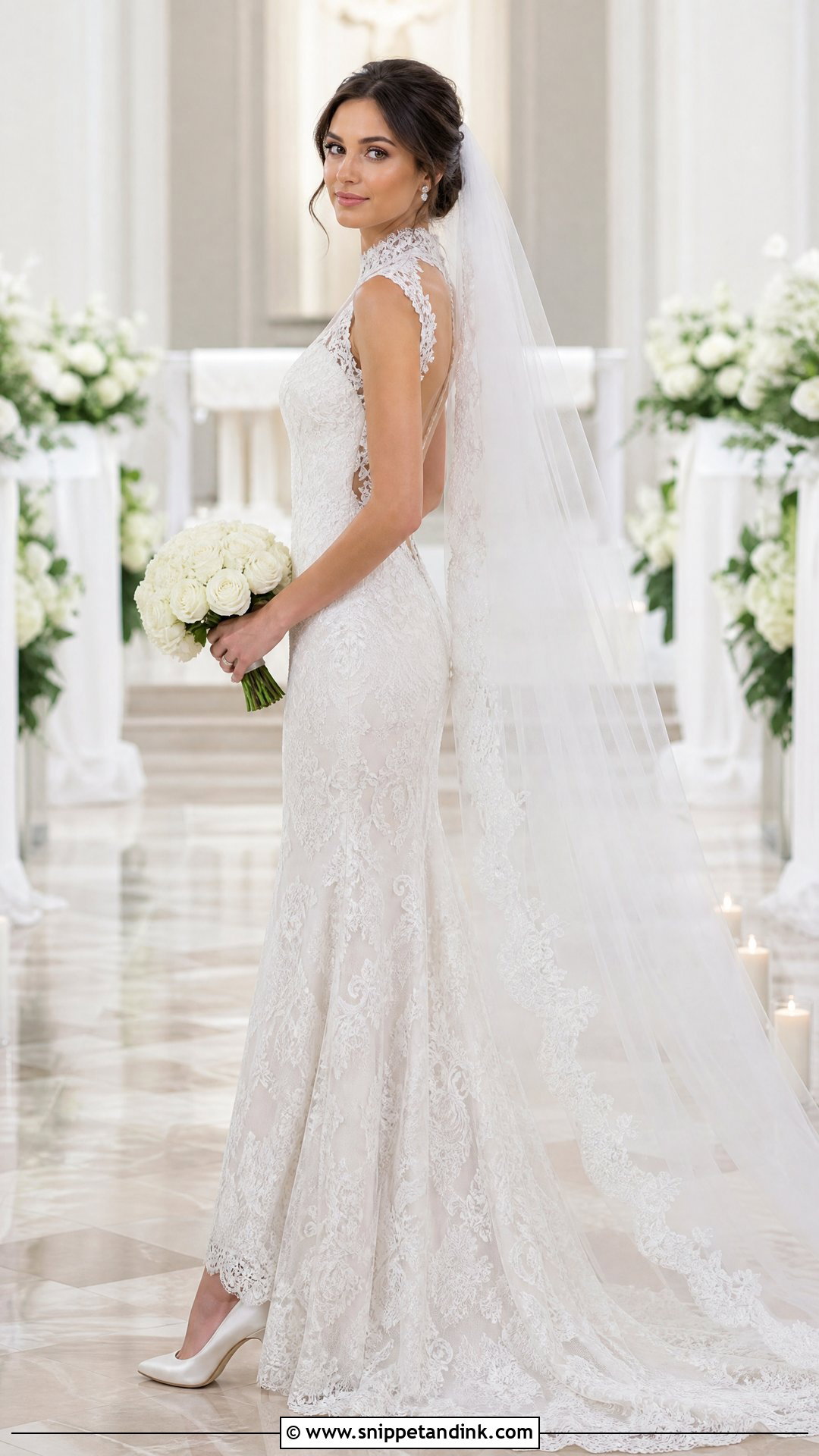 High Neck Serpentina Wedding Gown - Snippet and Ink - 20 Serpentina Wedding Gown Ideas