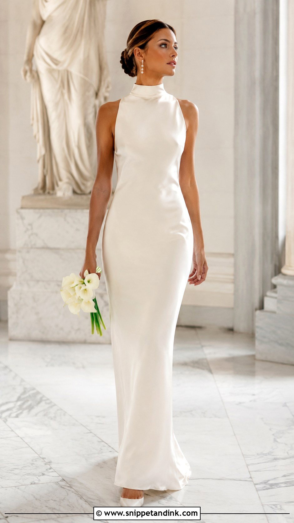 High Neck Silk Wedding Dress - Snippet and Ink - 25 Simple Silk Wedding Dress Ideas