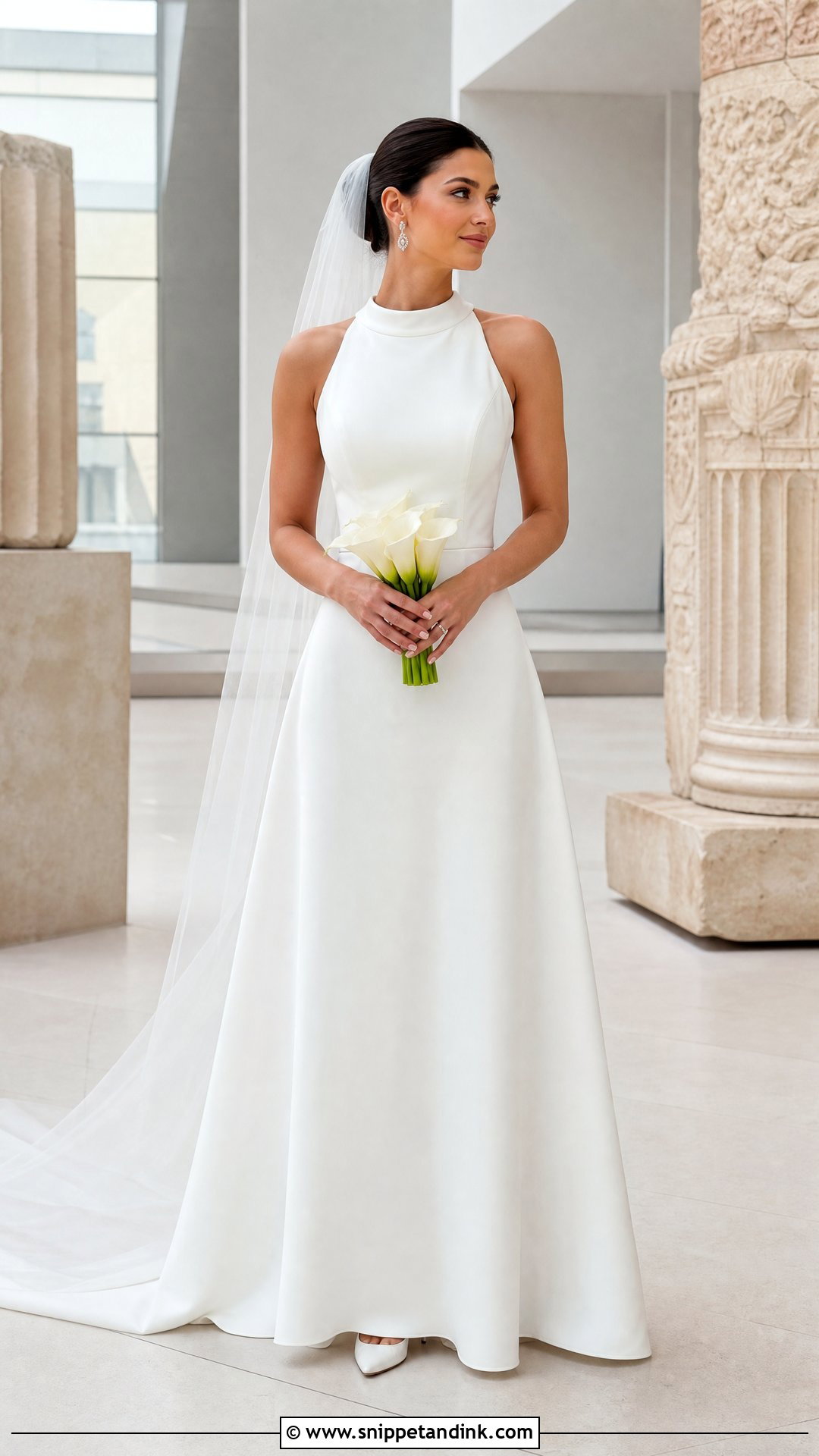 High Neck Sleeveless Wedding Dress - Snippet and Ink - 20 Wedding Dress Without Sleeves