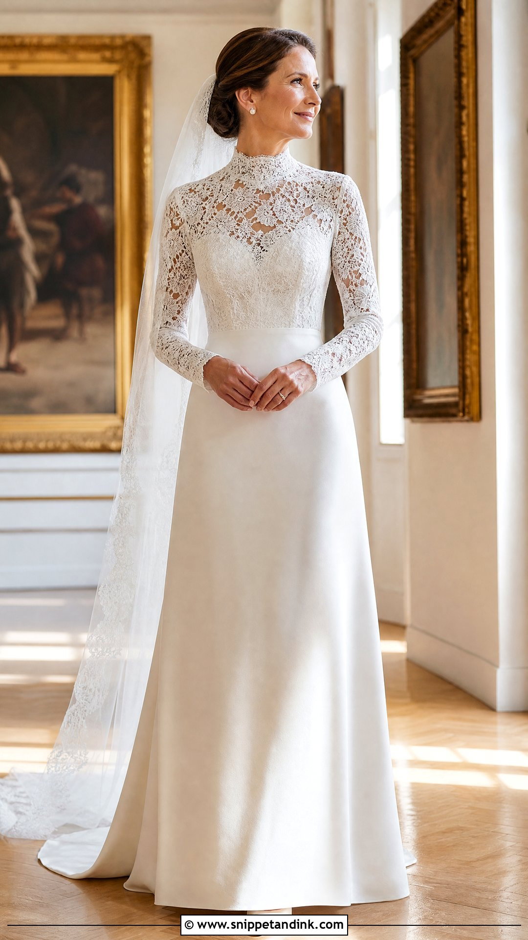 High Neck Spanish Lace Wedding Dress - Snippet and Ink - 20 Spanish Wedding Dress Spain Ideas