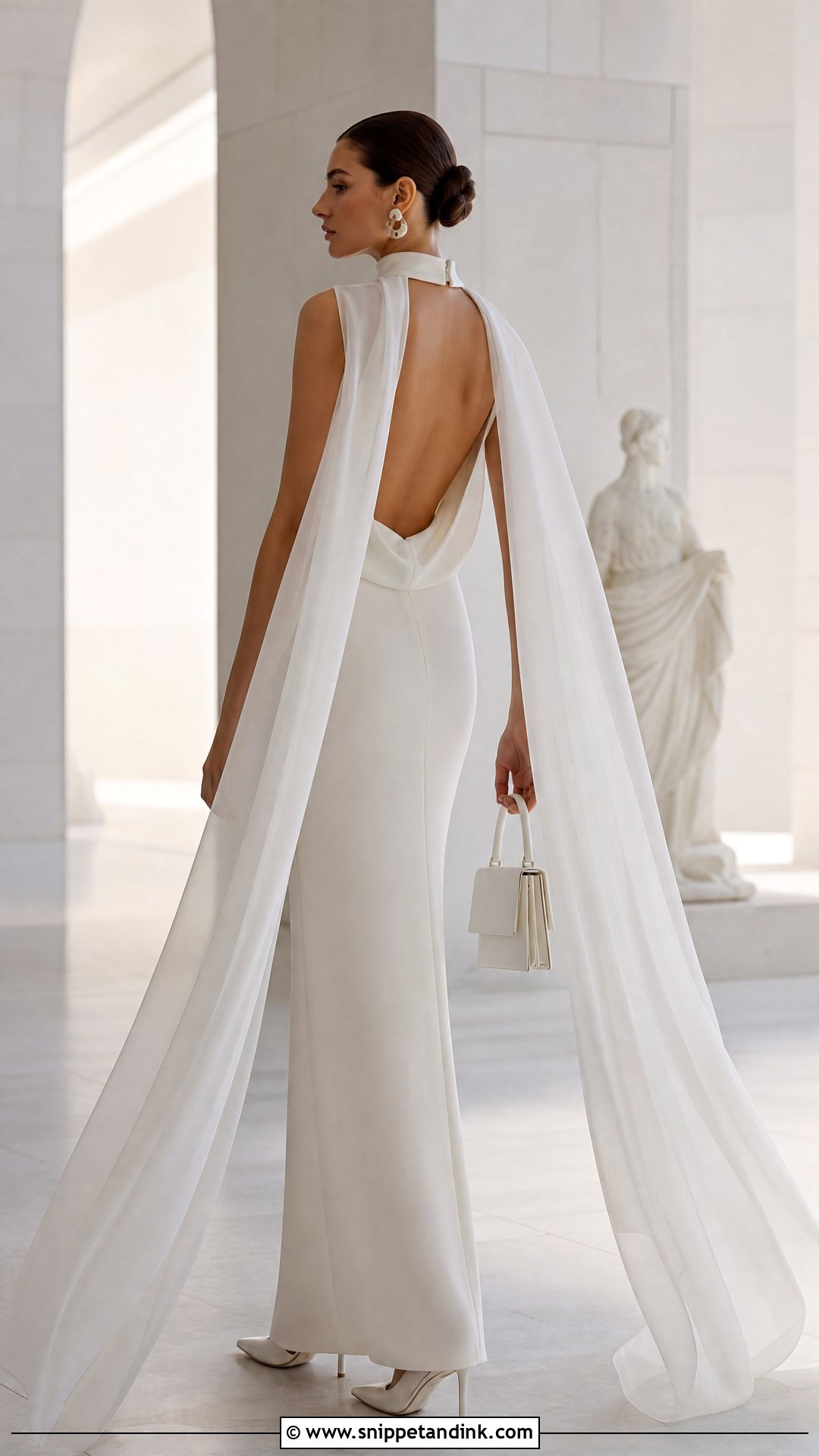 High Neck Top And Column Skirt Bridal Separates - Snippet and Ink - 25 Bridal Separates Ideas