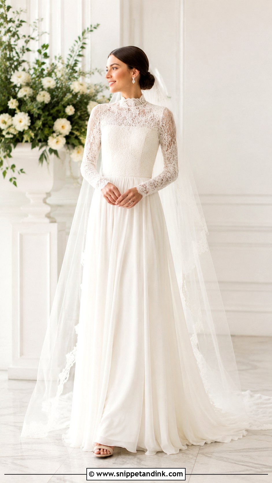 High Neck Top And Maxi Skirt Wedding Dress - Snippet and Ink - 25 Top and Skirt Wedding Dress Ideas