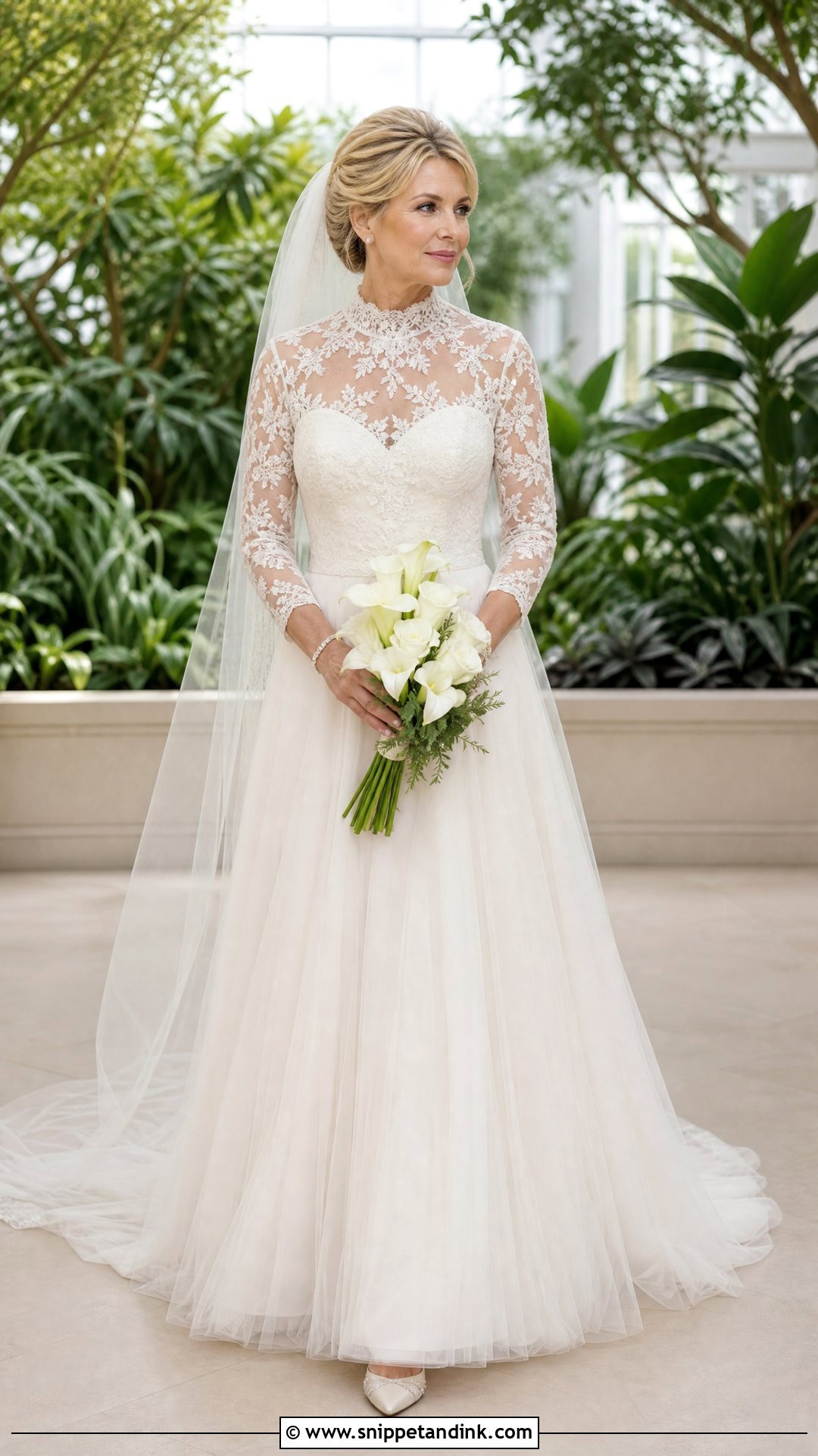 High Neck Tulle Wedding Dress - Snippet and Ink - 20 Tulle Wedding Dresses