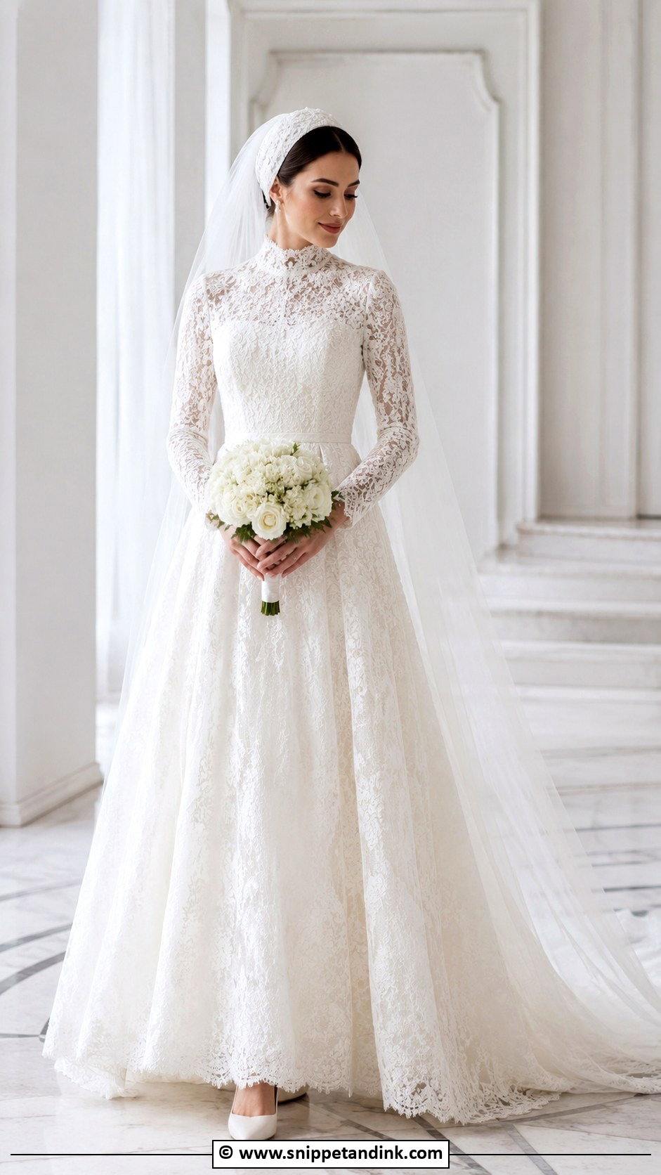 High Neck Turkish Wedding Dress - Snippet and Ink - 30 Turkish Wedding Dress Ideas