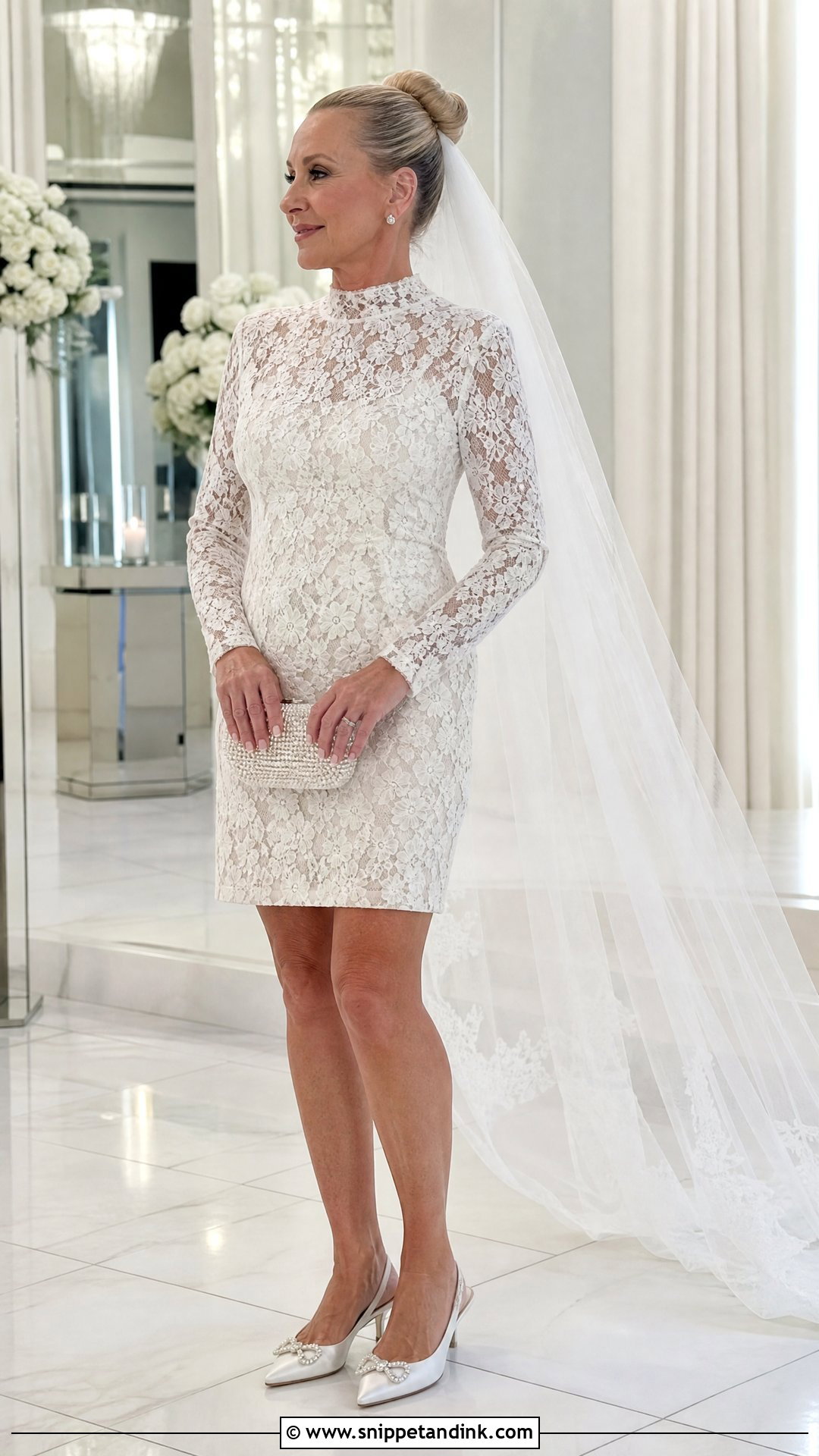 High Neck Vegas Wedding Dress - Snippet and Ink - 20 Short Vegas Wedding Dresses