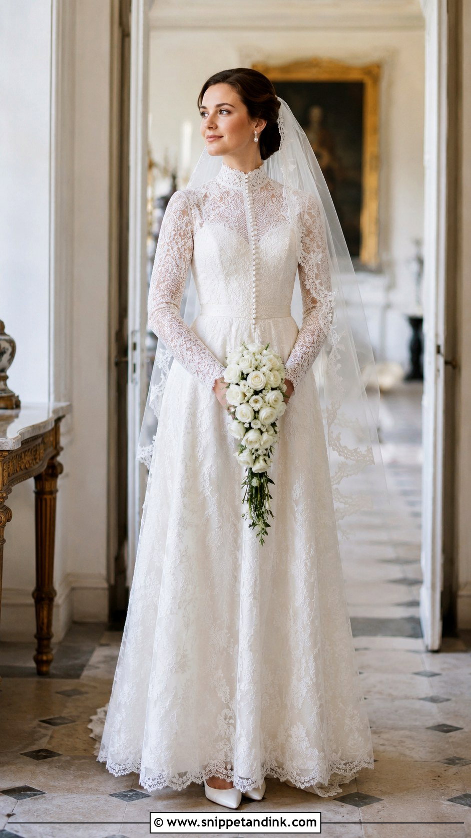 High Neck Victorian Wedding Dress - Snippet and Ink - 20 Elegant Luxury Wedding Dress Ideas
