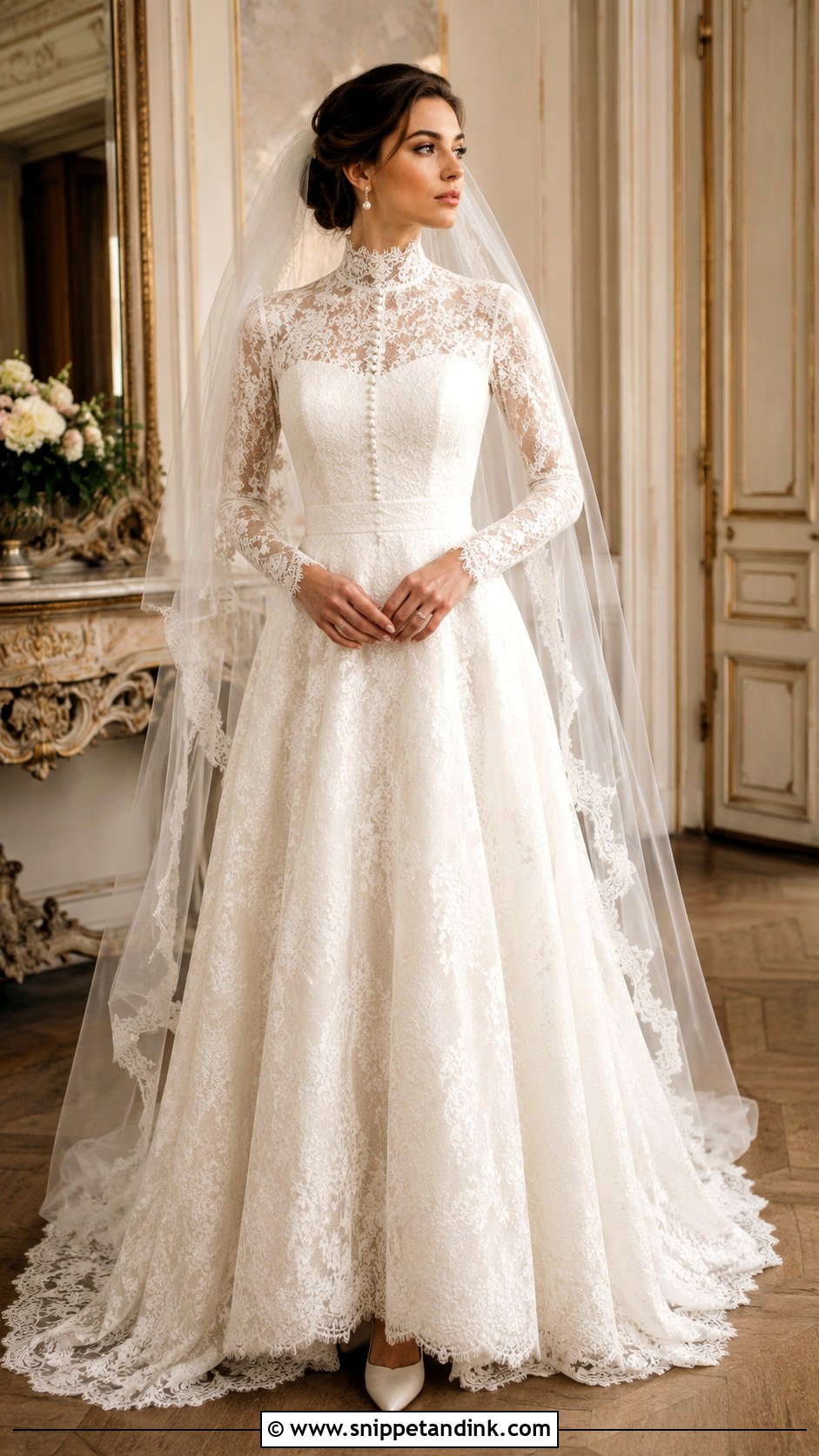 High Neck Victorian Wedding Dress - Snippet and Ink - 25 High Neckline Wedding Dress Ideas