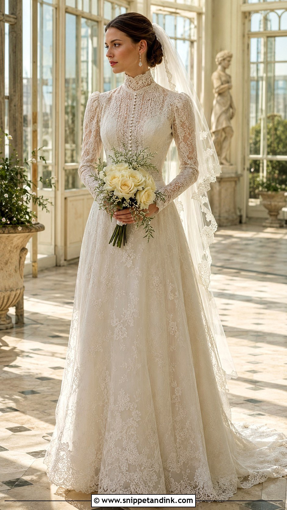 High Neck Victorian Wedding Dress - Snippet and Ink - 20 Fairy Tale Wedding Dress Romantic Ideas