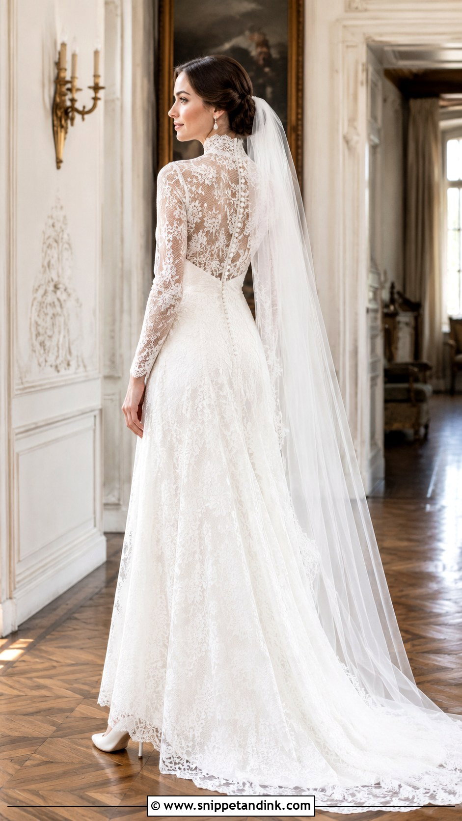 High Neck Victorian Wedding Dress - Snippet and Ink - 20 Feminine Wedding Dress Ideas