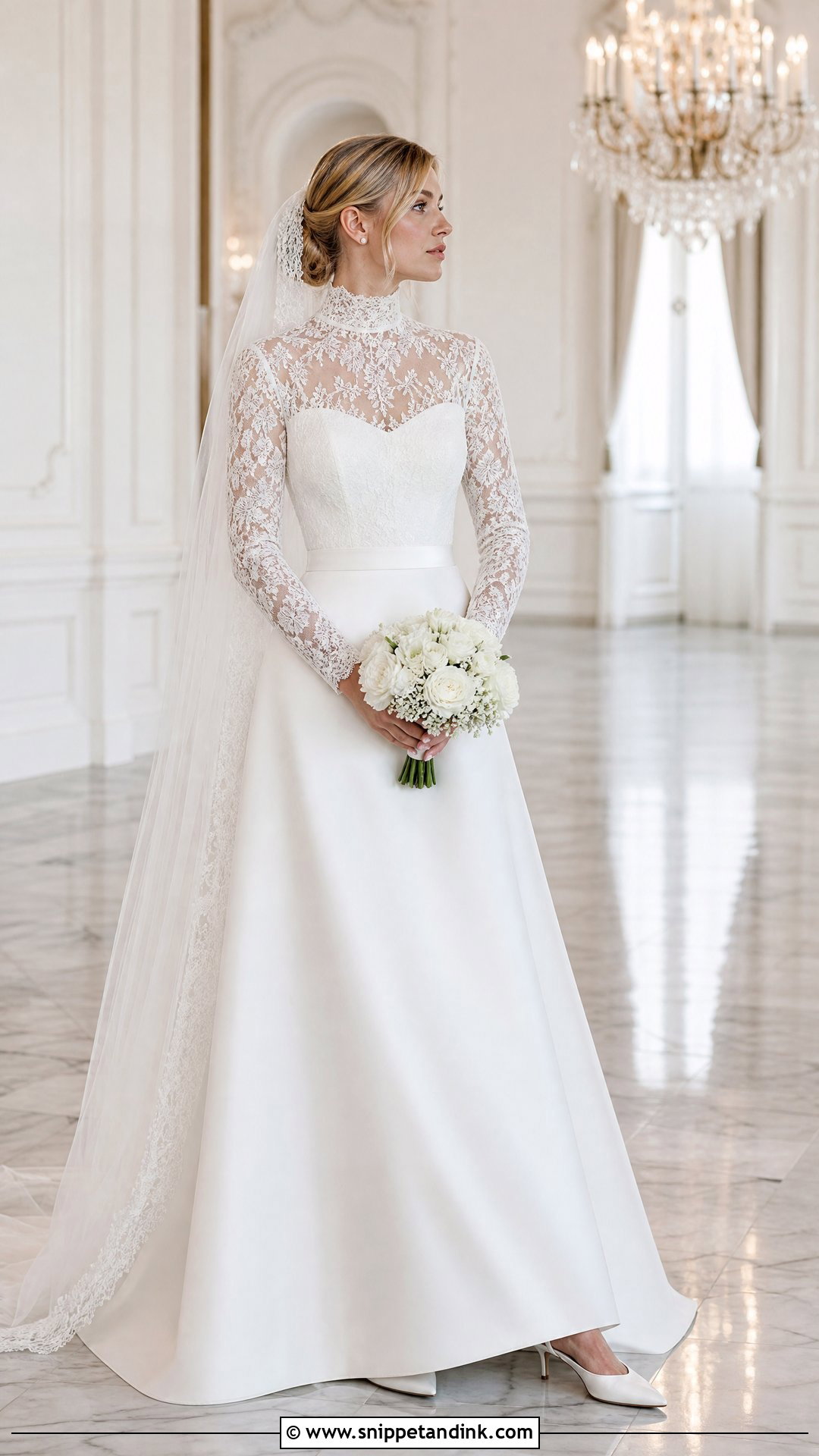 High Neck Victorian Wedding Dress - Snippet and Ink - 20 Victoria Wedding Dress Ideas