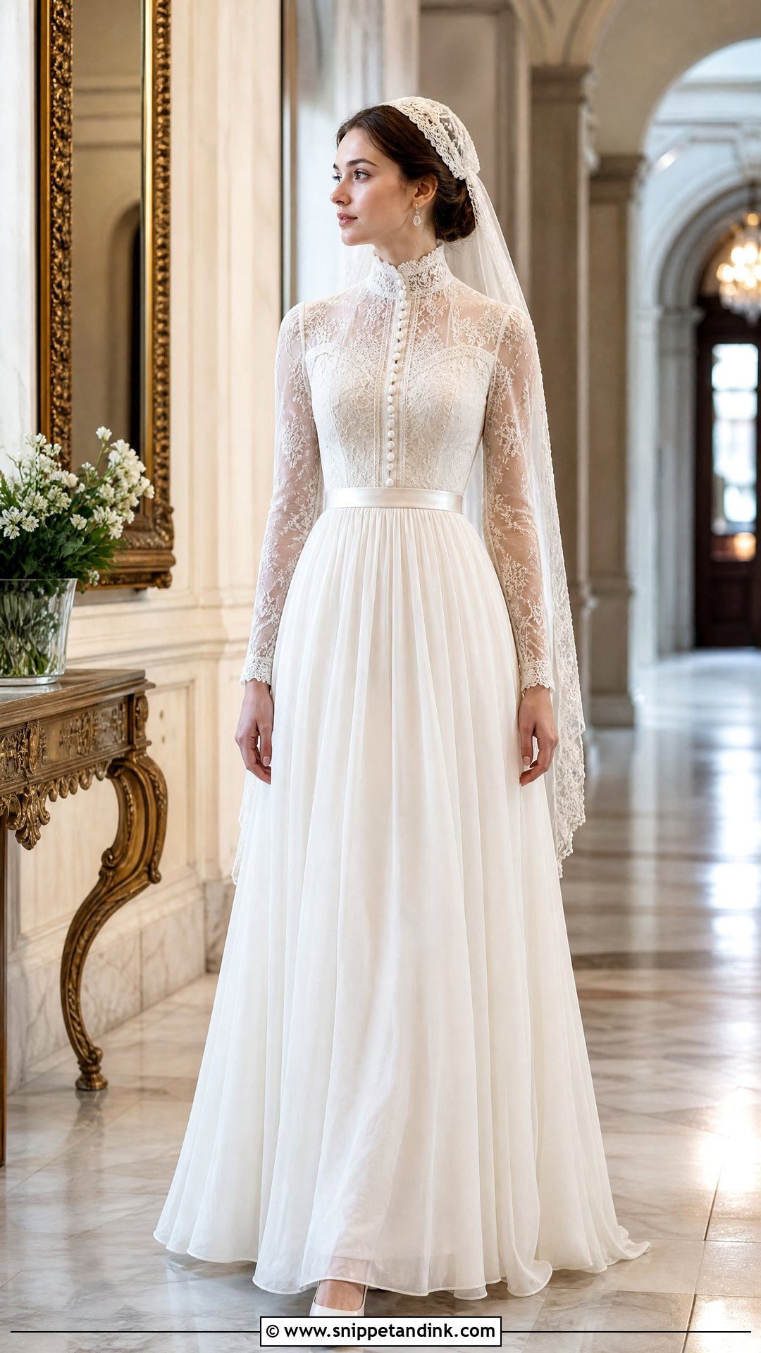 High Neck Victorian Wedding Dress - Snippet and Ink - 20 Original Wedding Dress Ideas