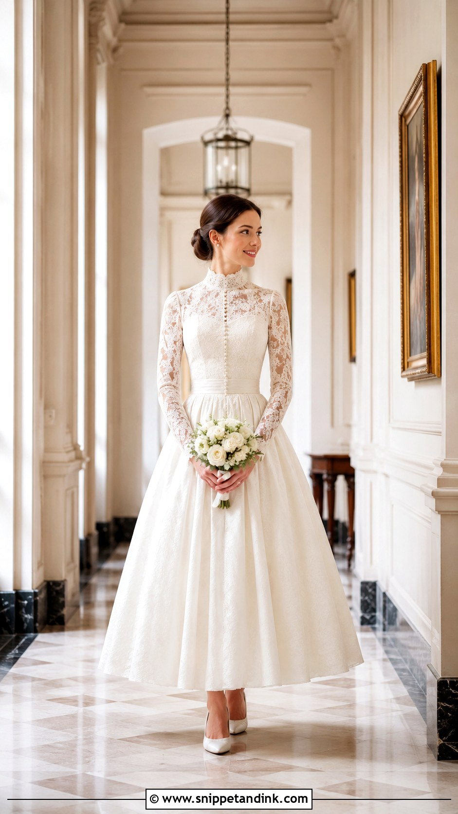 High Neck Vintage Wedding Dress - Snippet and Ink - 25 High Neck Wedding Dresses