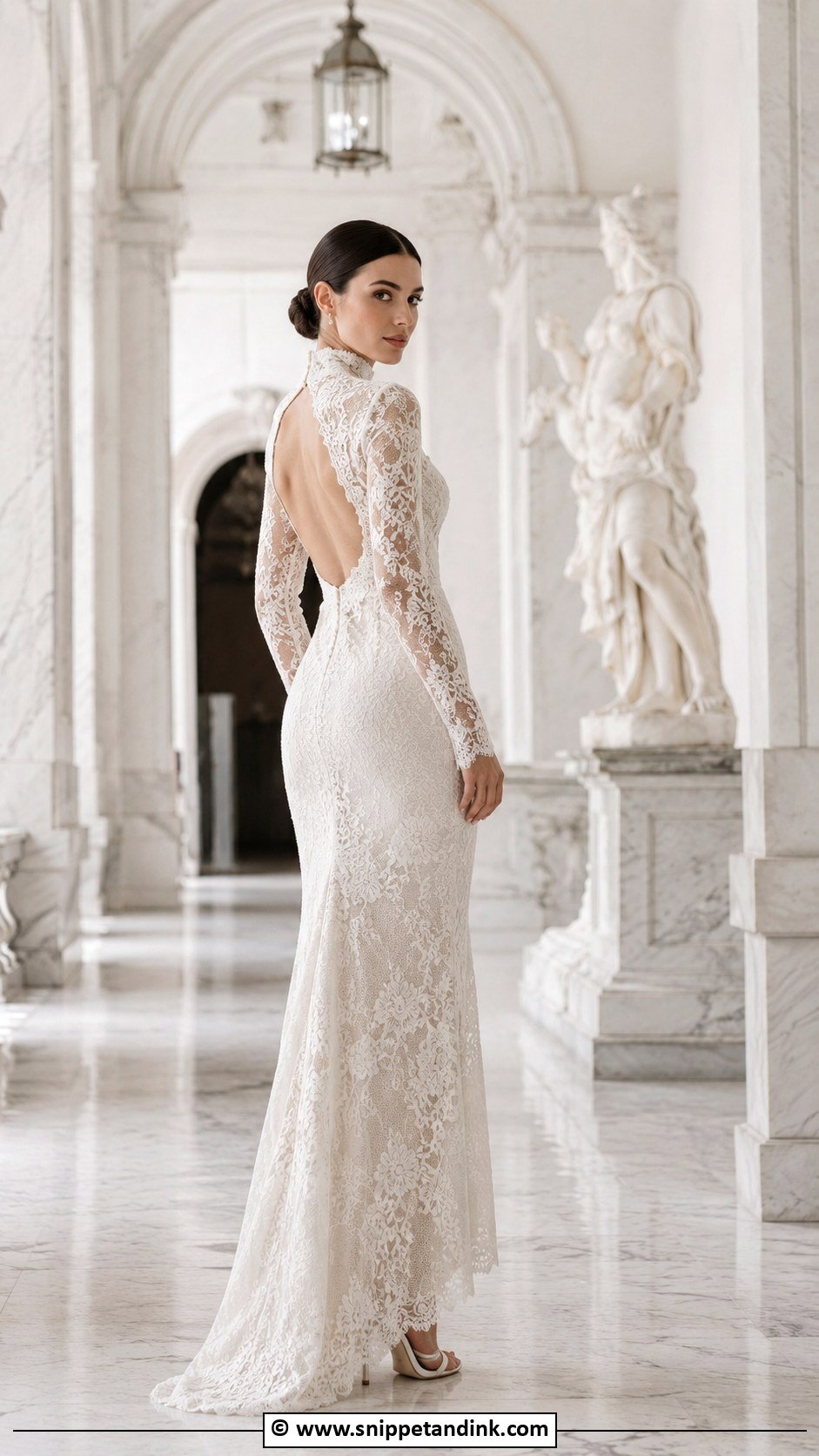 High Neck Wedding Dress - Snippet and Ink - 25 Classy Wedding Dresses