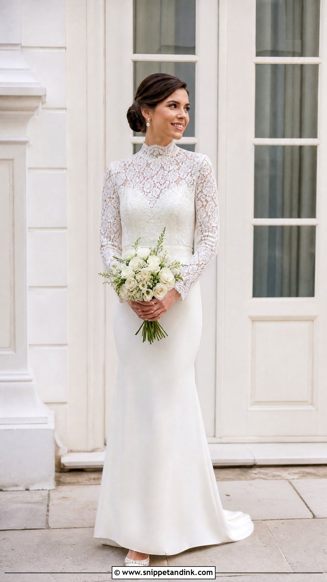 High Neck Wedding Dress - Snippet and Ink - 25 Simple Vintage Wedding Dress Ideas