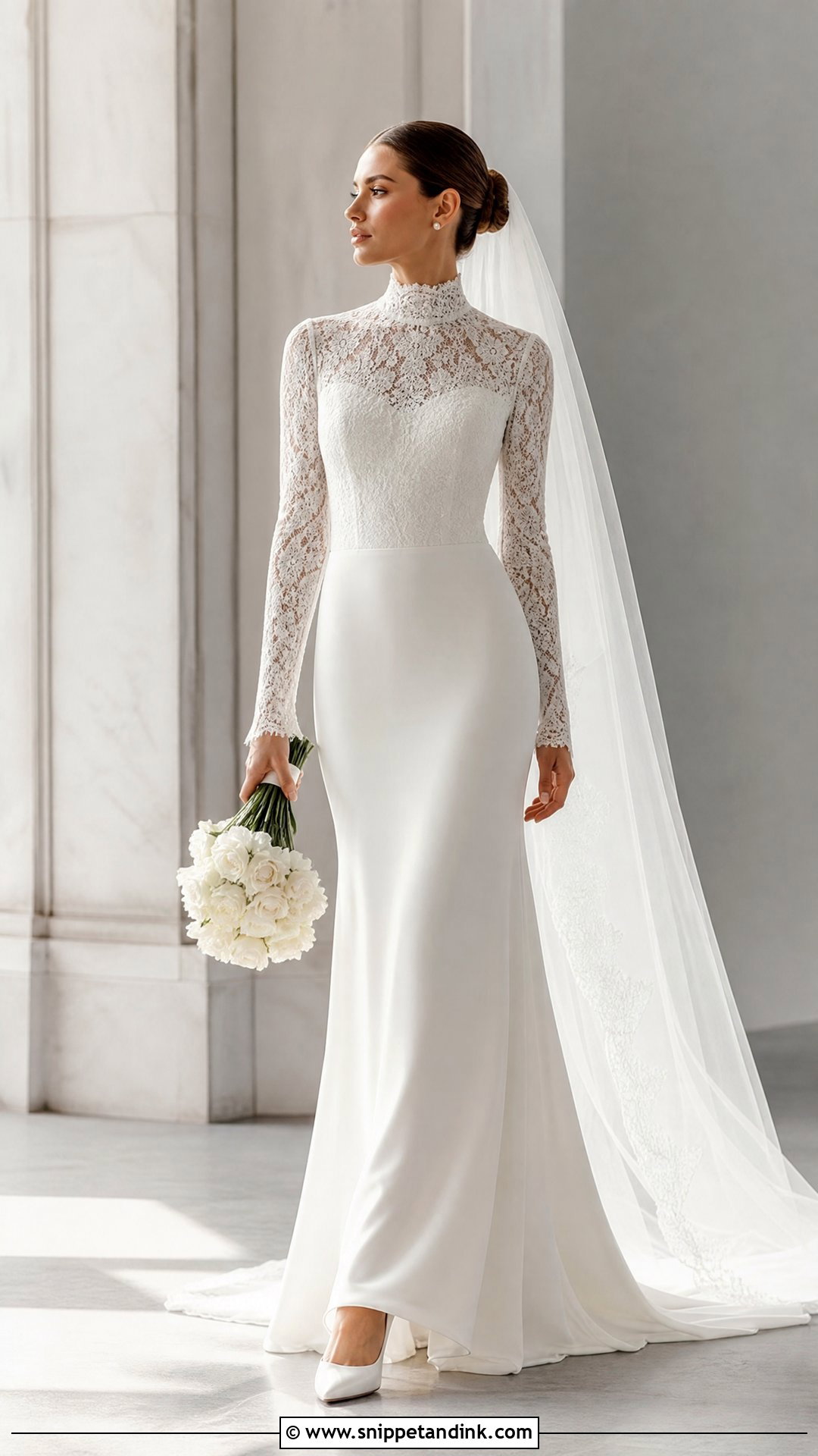 High Neck Wedding Dress - Snippet and Ink - 25 Sophisticated Wedding Dress Ideas