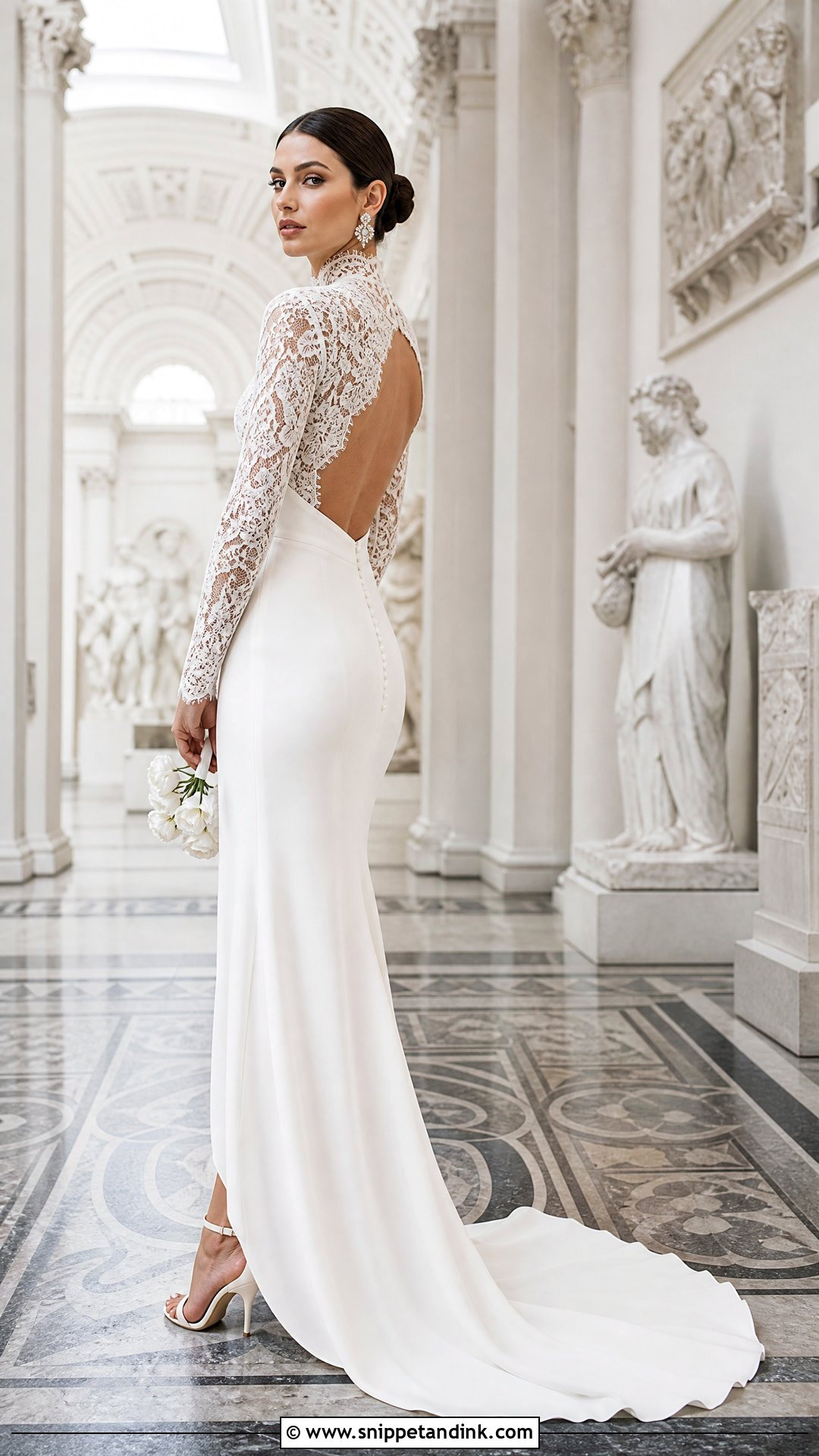High Neck Wedding Dress - Snippet and Ink - 25 Timeless Wedding Gown Ideas