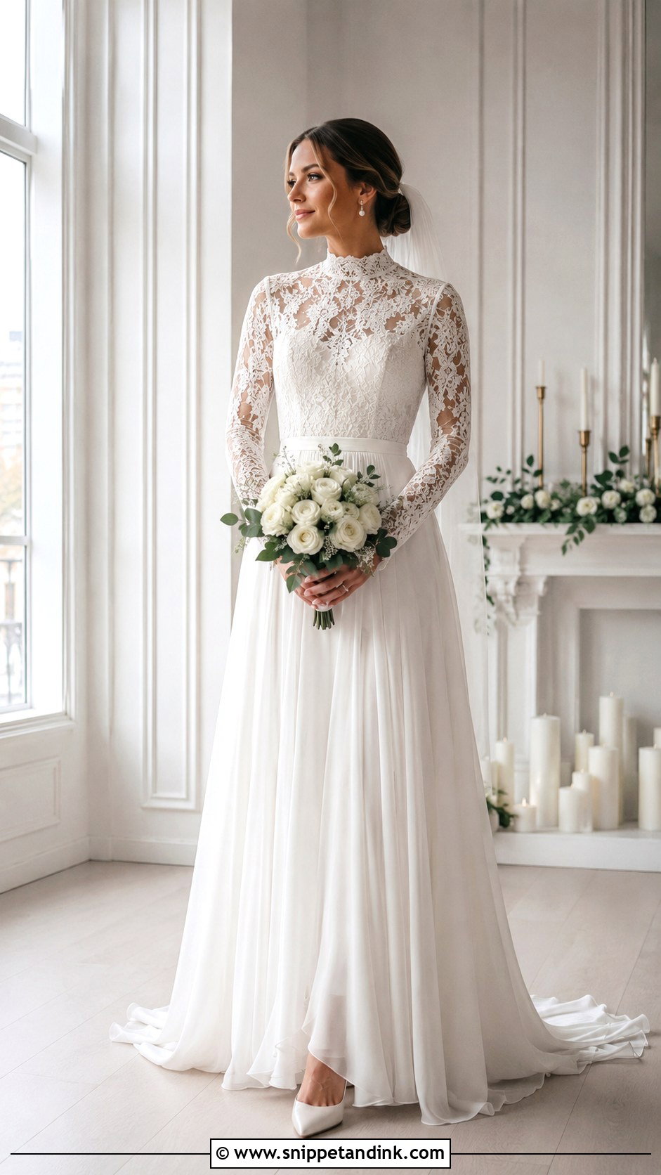 High Neck Wedding Dress - Snippet and Ink - 25 Wedding Dress Neckline Ideas