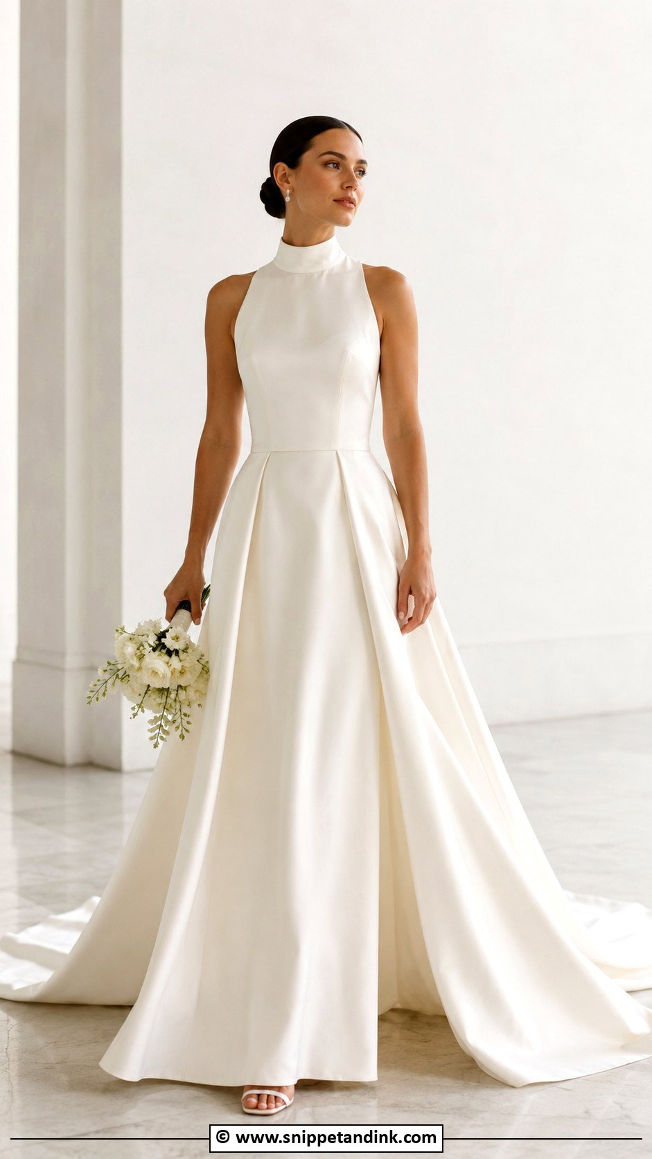 High Neck Wedding Dress - Snippet and Ink - 30 Chic Wedding Dress Ideas