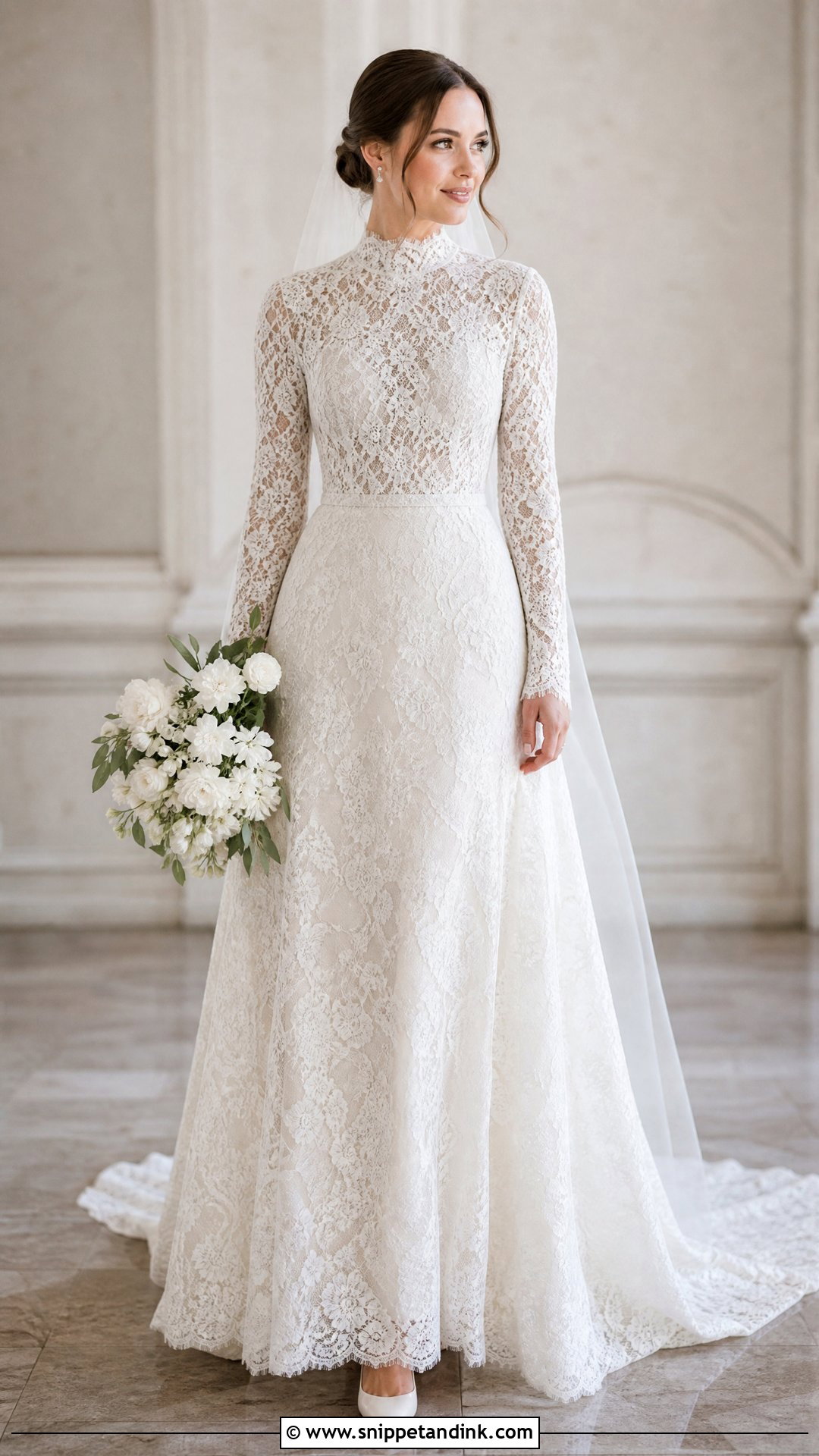 High Neck Wedding Dress - Snippet and Ink - 25 Wedding Dresses for Women