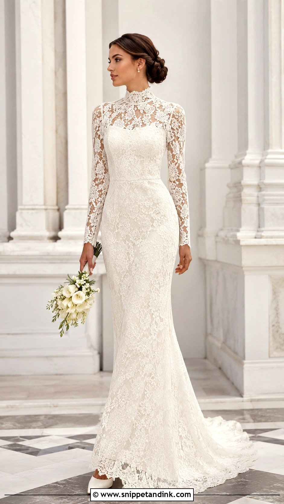 High Neck Wedding Dress - Snippet and Ink - 25 Wedding Dresses Gown