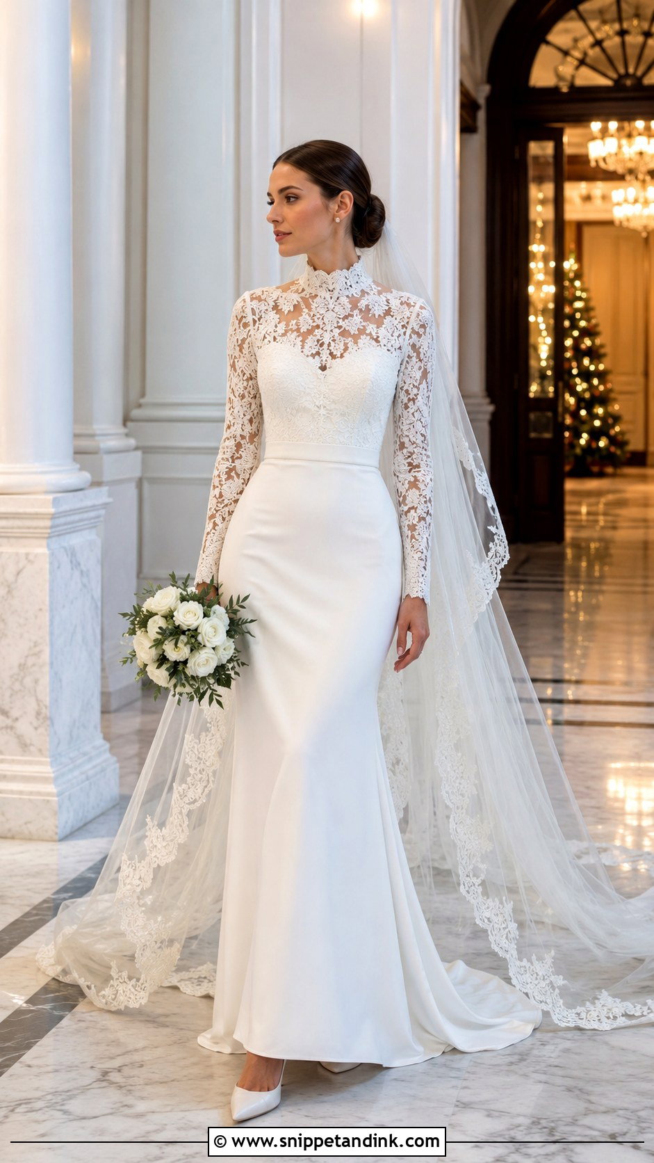 High Neck Wedding Dress - Snippet and Ink - 25 Wedding Dresses Styles