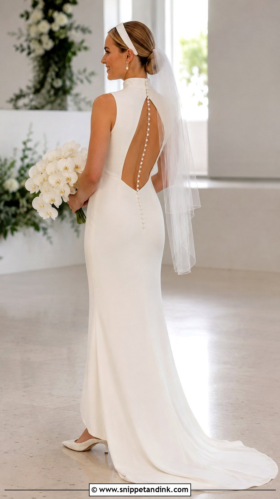 High Neck Wedding Dress - Snippet and Ink - 20 90s Wedding Dresses