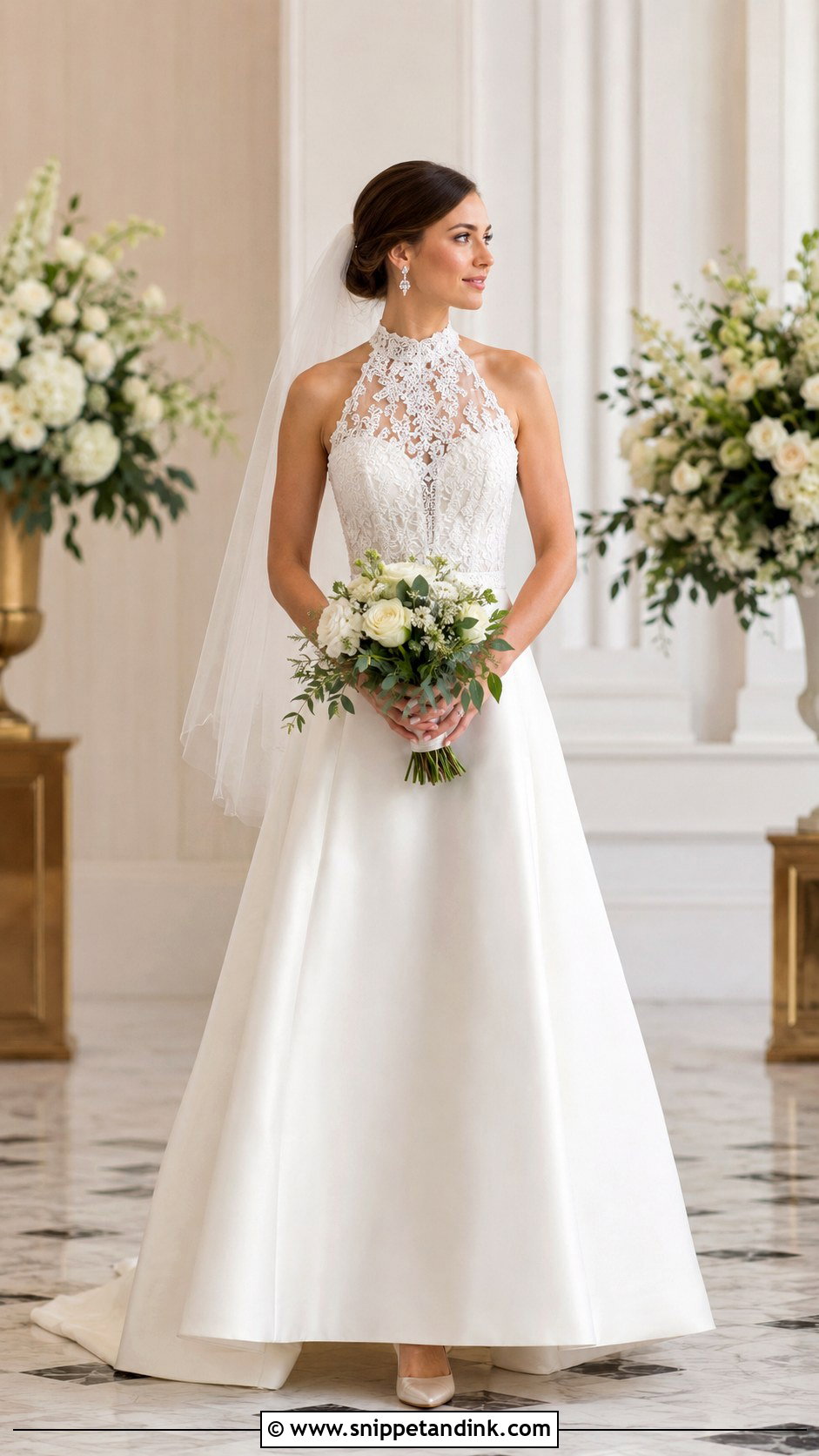 High Neck Wedding Dress - Snippet and Ink - 20 Brides Wedding Dress Ideas