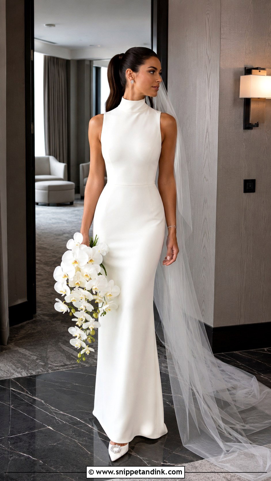 High Neck Wedding Dress - Snippet and Ink - 20 Classy Simple Bride Dress Ideas