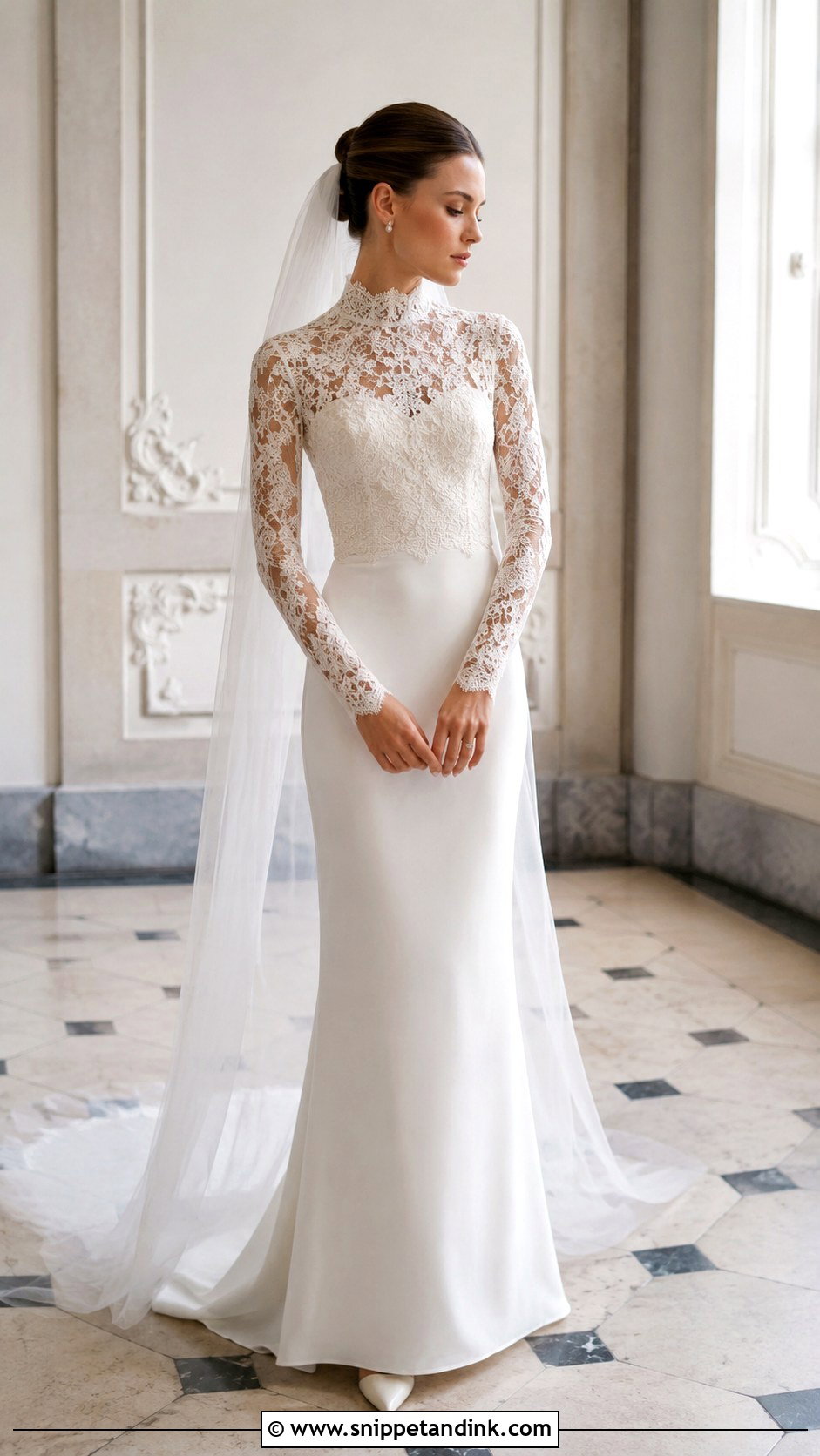 High Neck Wedding Dress - Snippet and Ink - 20 Classy Wedding Dress Inspiration Ideas