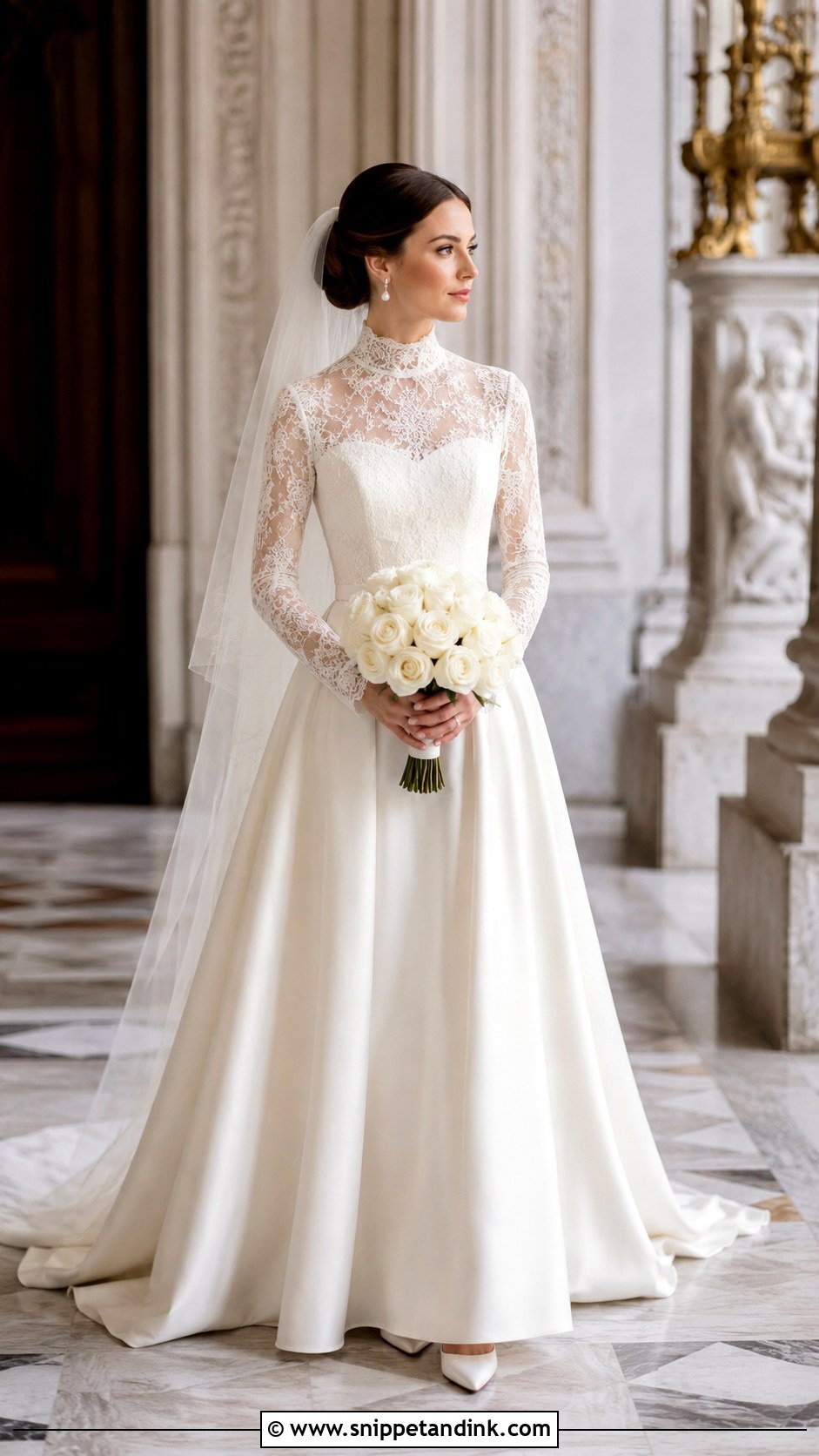 High Neck Wedding Dress - Snippet and Ink - 20 Fairytale Wedding Dress Enchanted Ideas