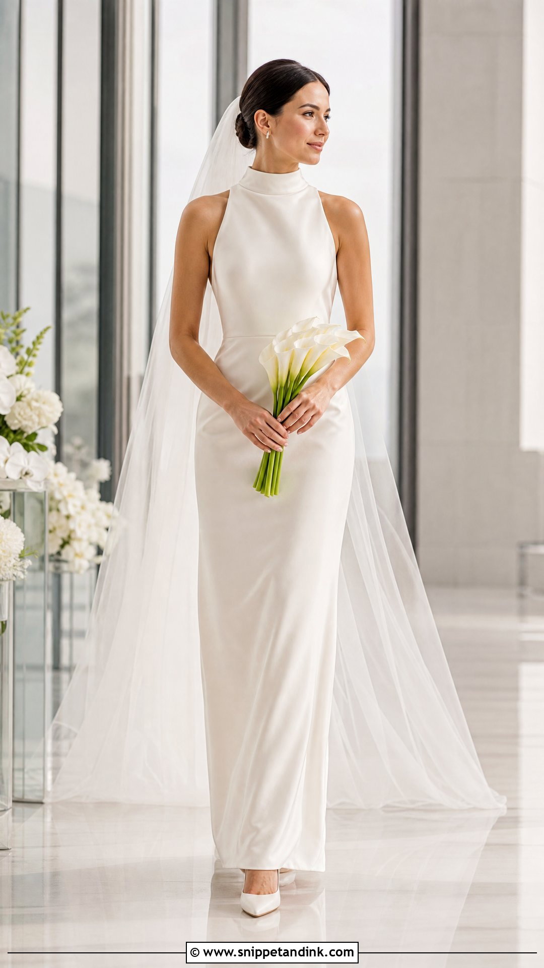 High Neck Wedding Dress - Snippet and Ink - 20 Simple Plain Wedding Dress Ideas