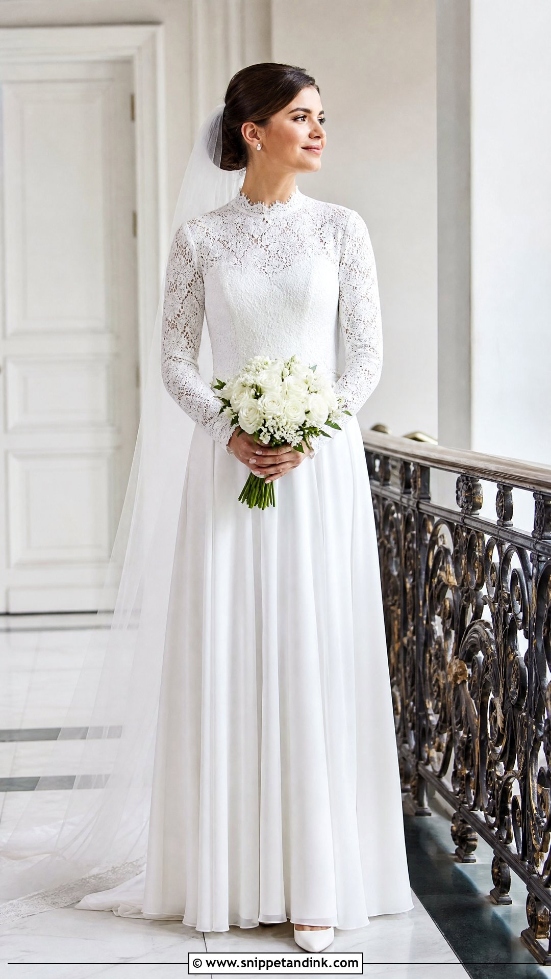 High Neck Wedding Dress - Snippet and Ink - 20 The Wedding Dress Ideas