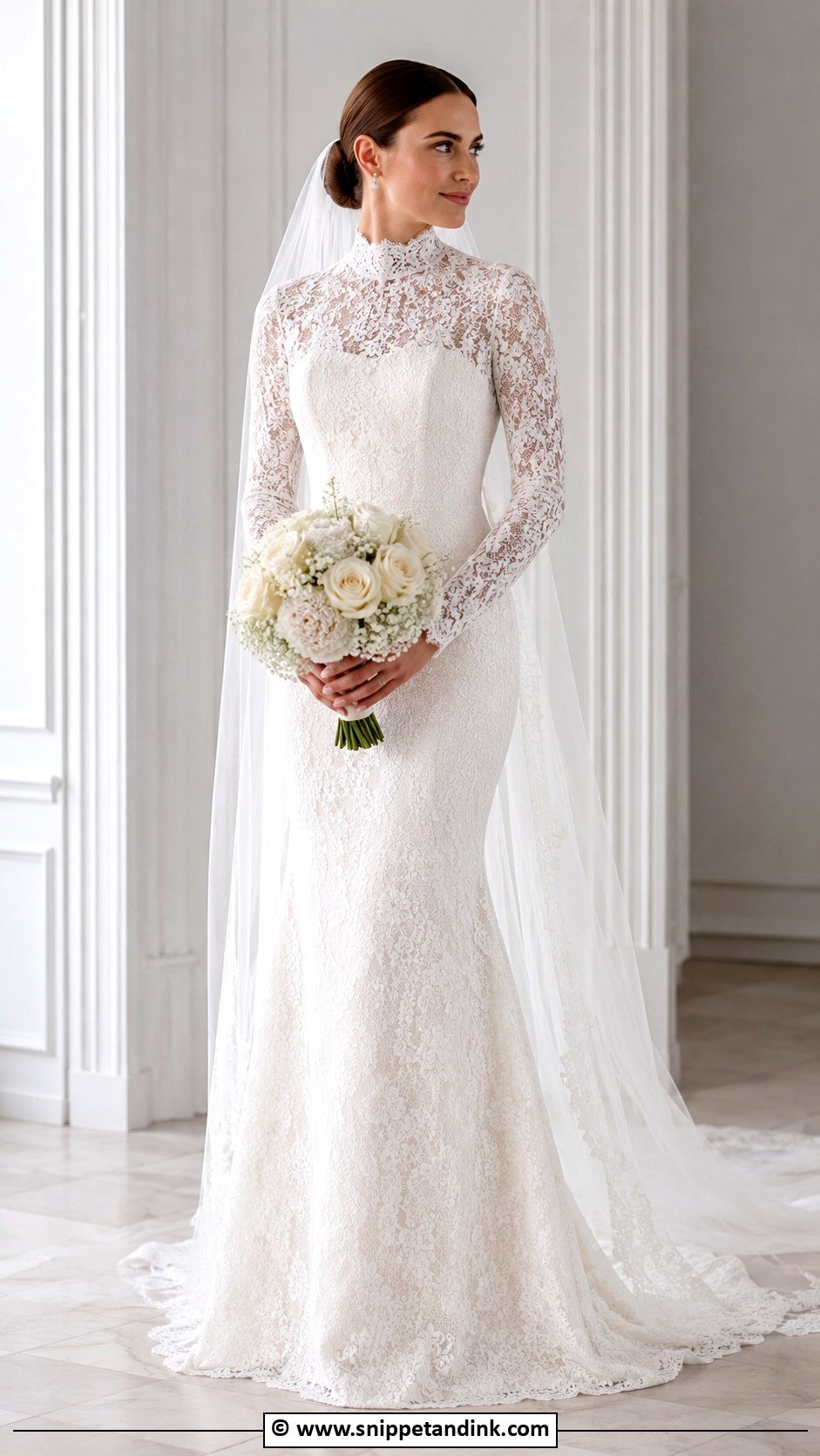 High Neck Wedding Dress - Snippet and Ink - 30 Cute Wedding Dress Ideas