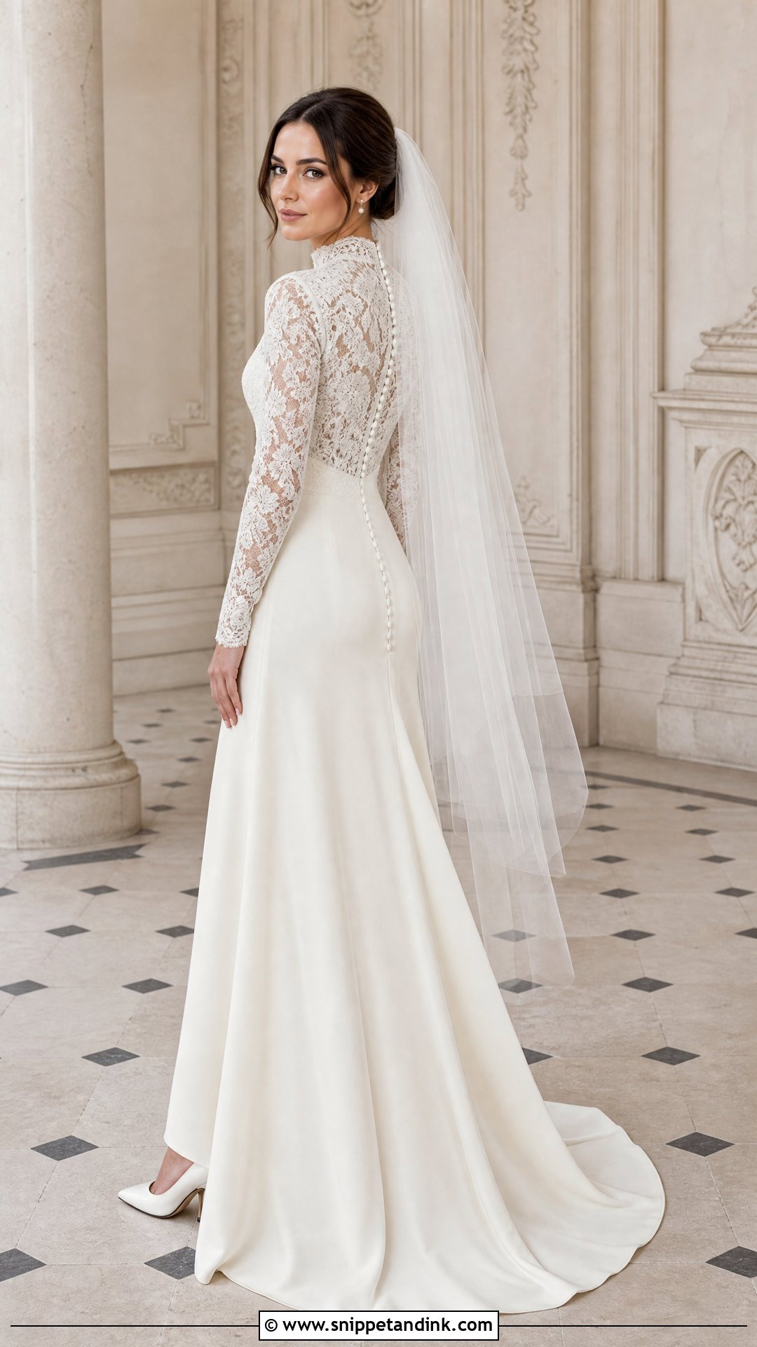 High Neck Wedding Dress - Snippet and Ink - 20 Uk Wedding Dress Ideas