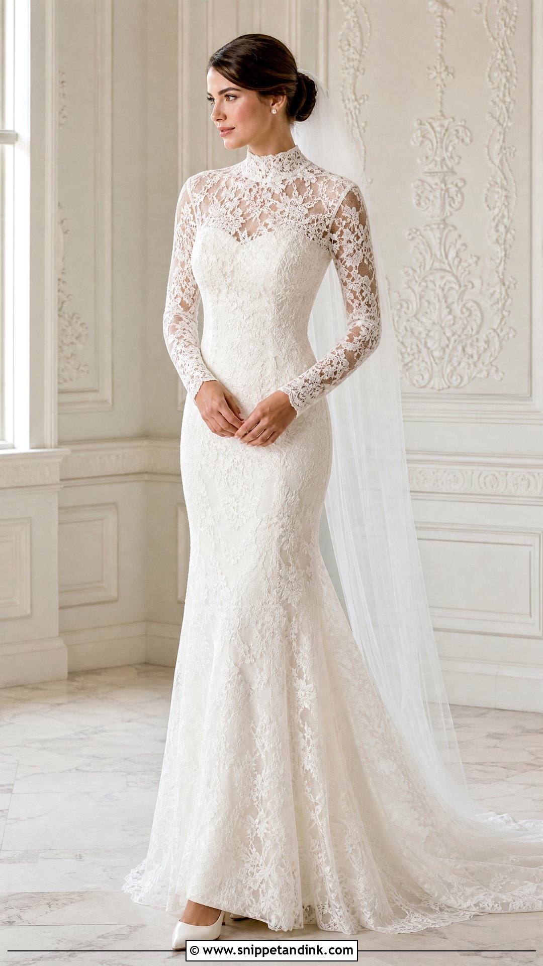 High Neck Wedding Dress - Snippet and Ink - 20 Wedding Dress 2025 Bride Ideas