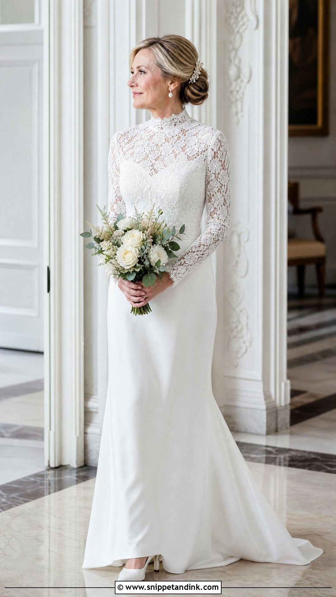 High Neck Wedding Dress - Snippet and Ink - 20 Wedding Dress Over 40 Ideas