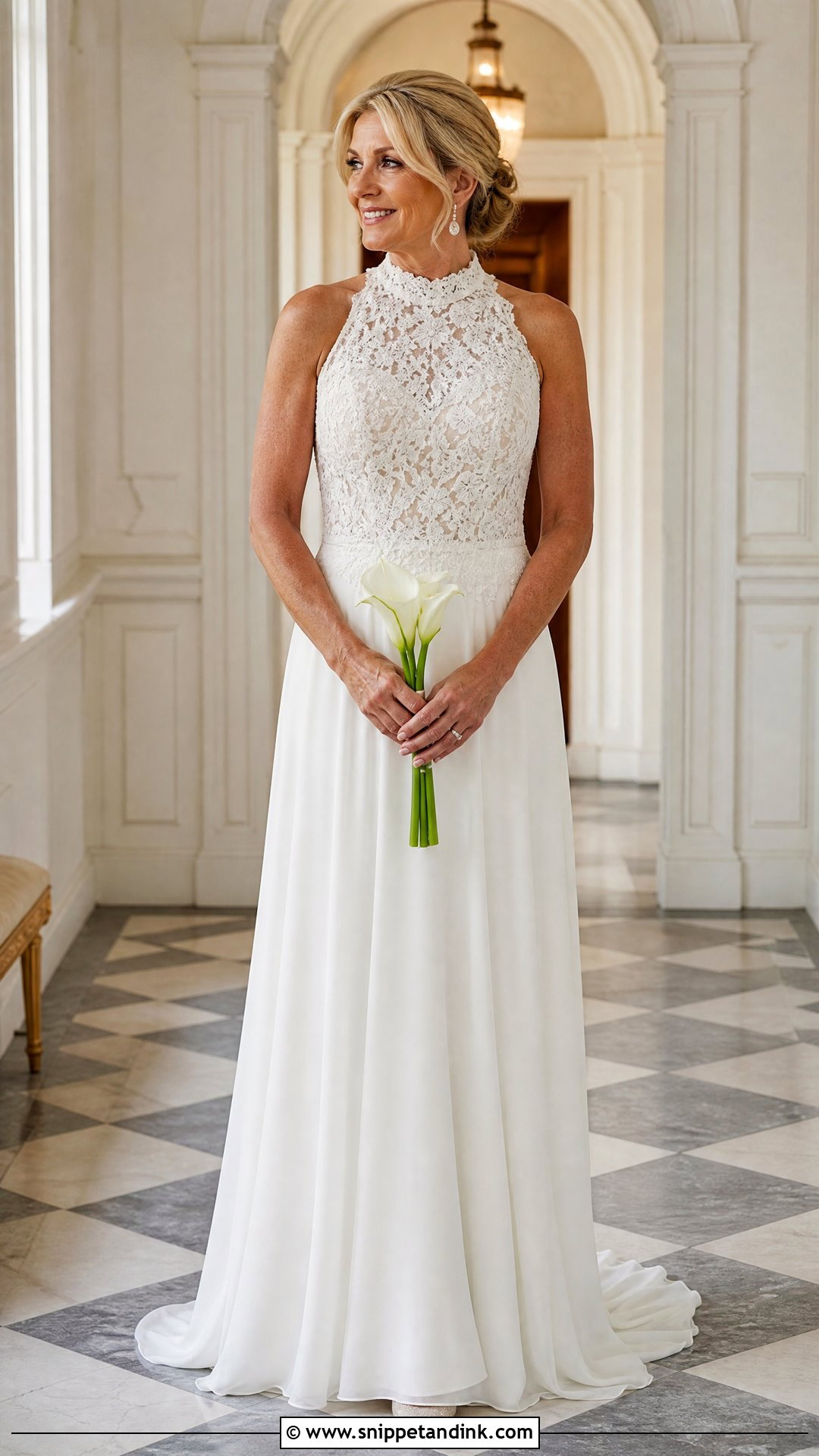 High Neck Wedding Dress - Snippet and Ink - 20 Wedding Dresses for Second Marriage