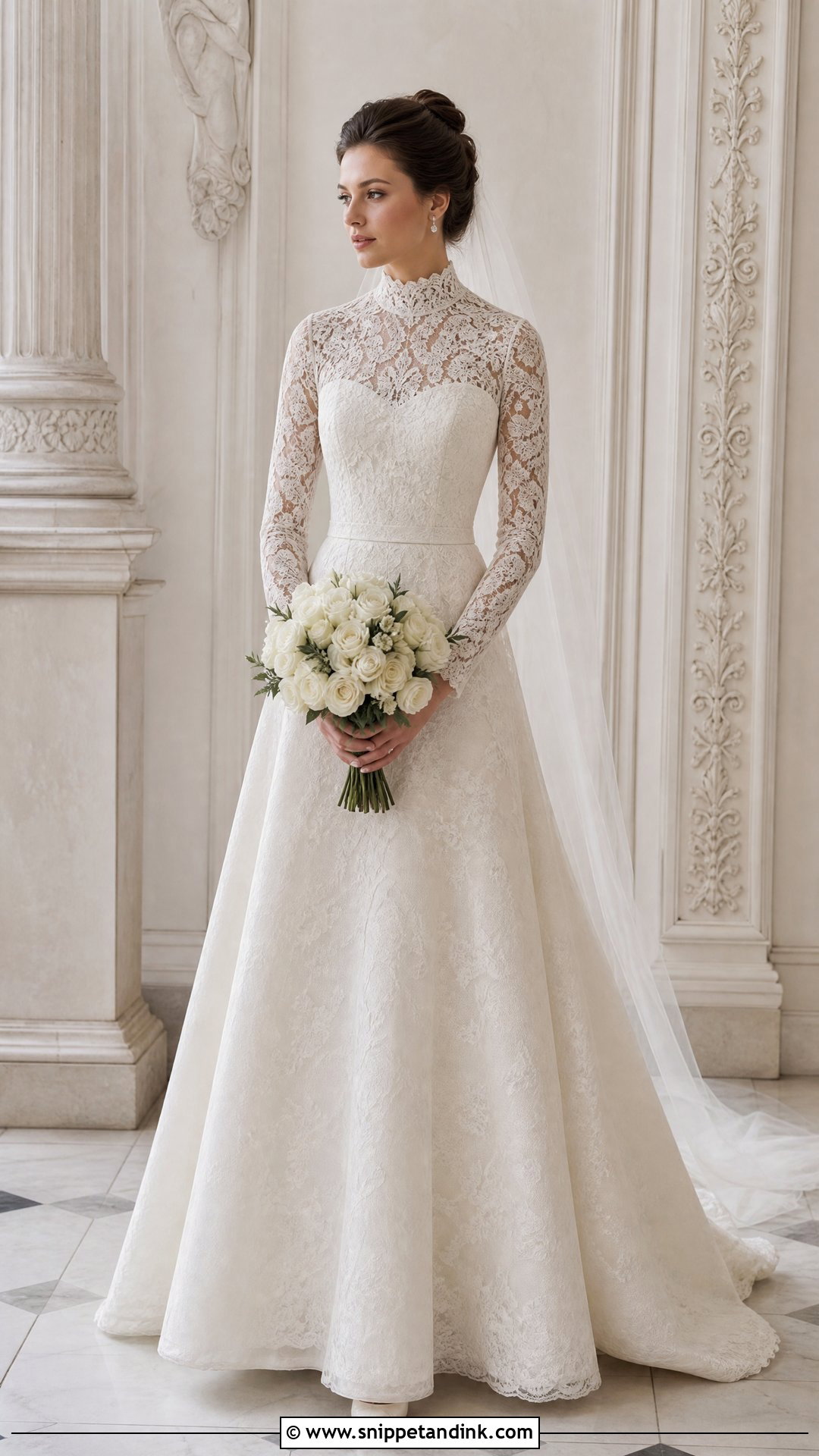 High Neck Wedding Dress - Snippet and Ink - 20 Wedding Style Dresses