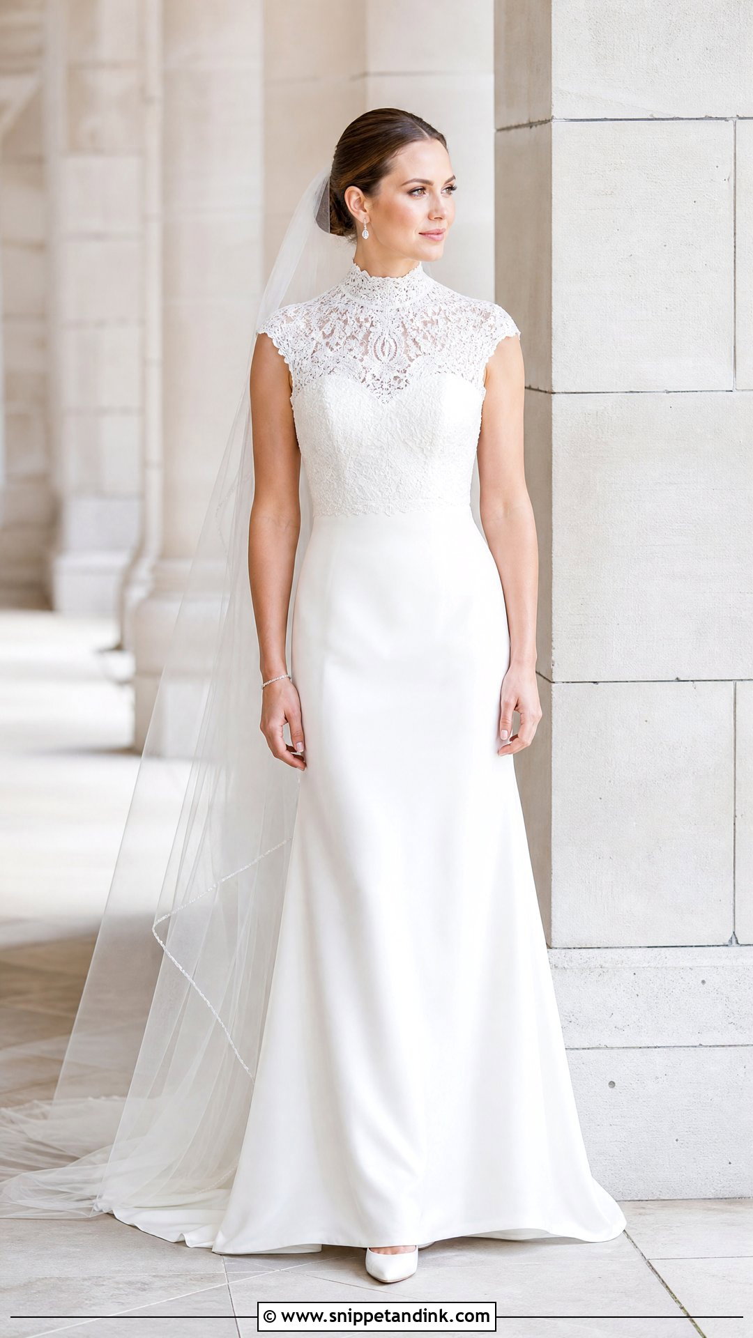 High Neck Wedding Dress - Snippet and Ink - 20 Weeding Dress 2023 Ideas