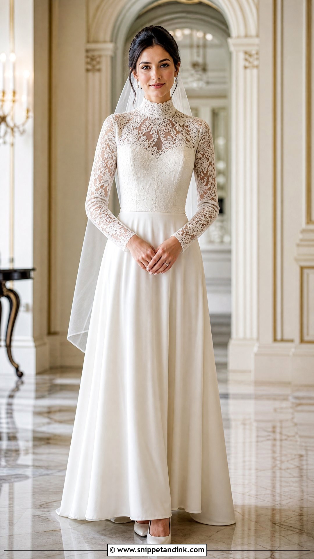 High Neck Wedding Dress - Snippet and Ink - 20 Prettiest Wedding Dress Ideas