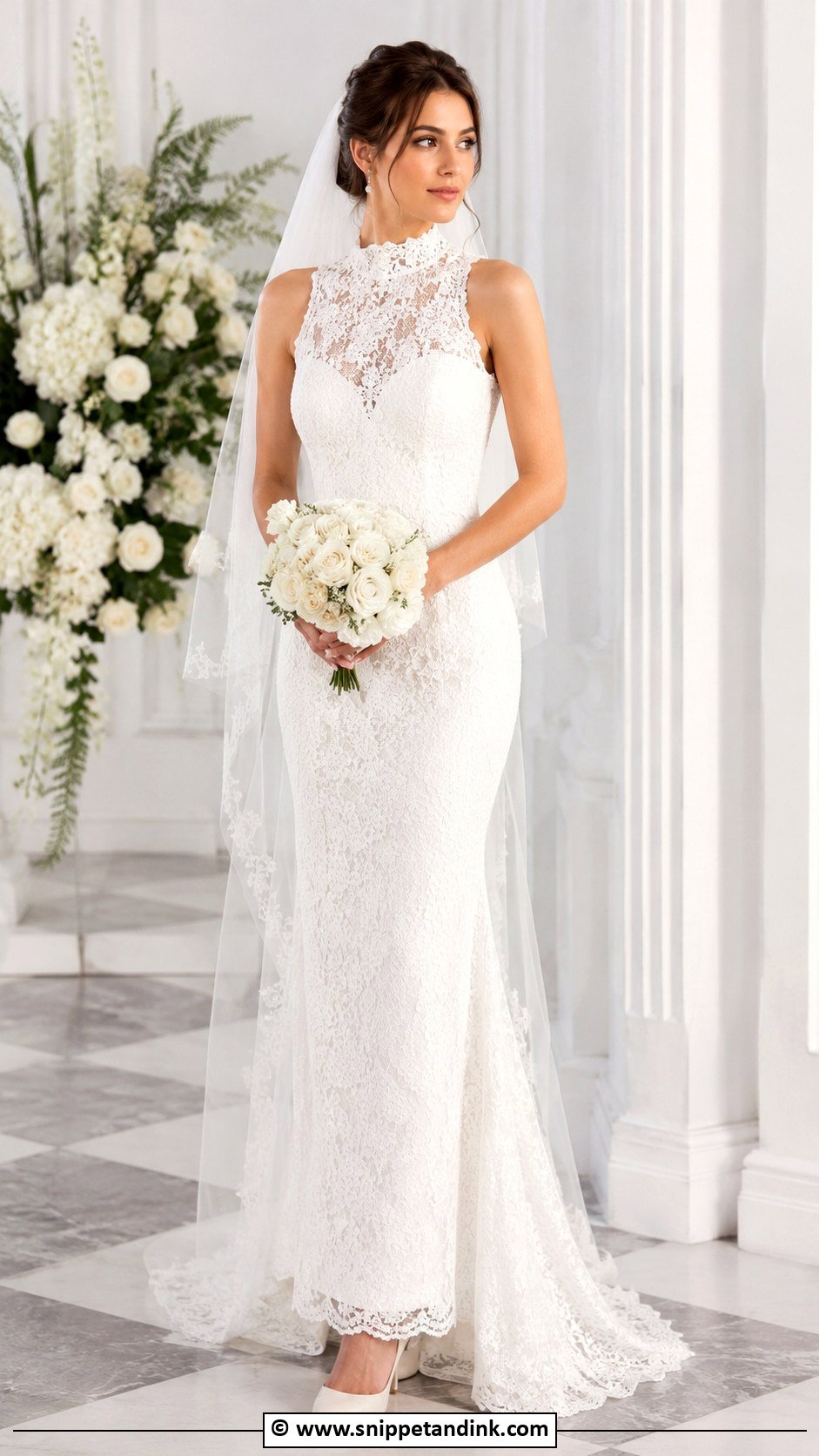 High Neck Wedding Dress - Snippet and Ink - 30 Dream Wedding Ideas Dresses