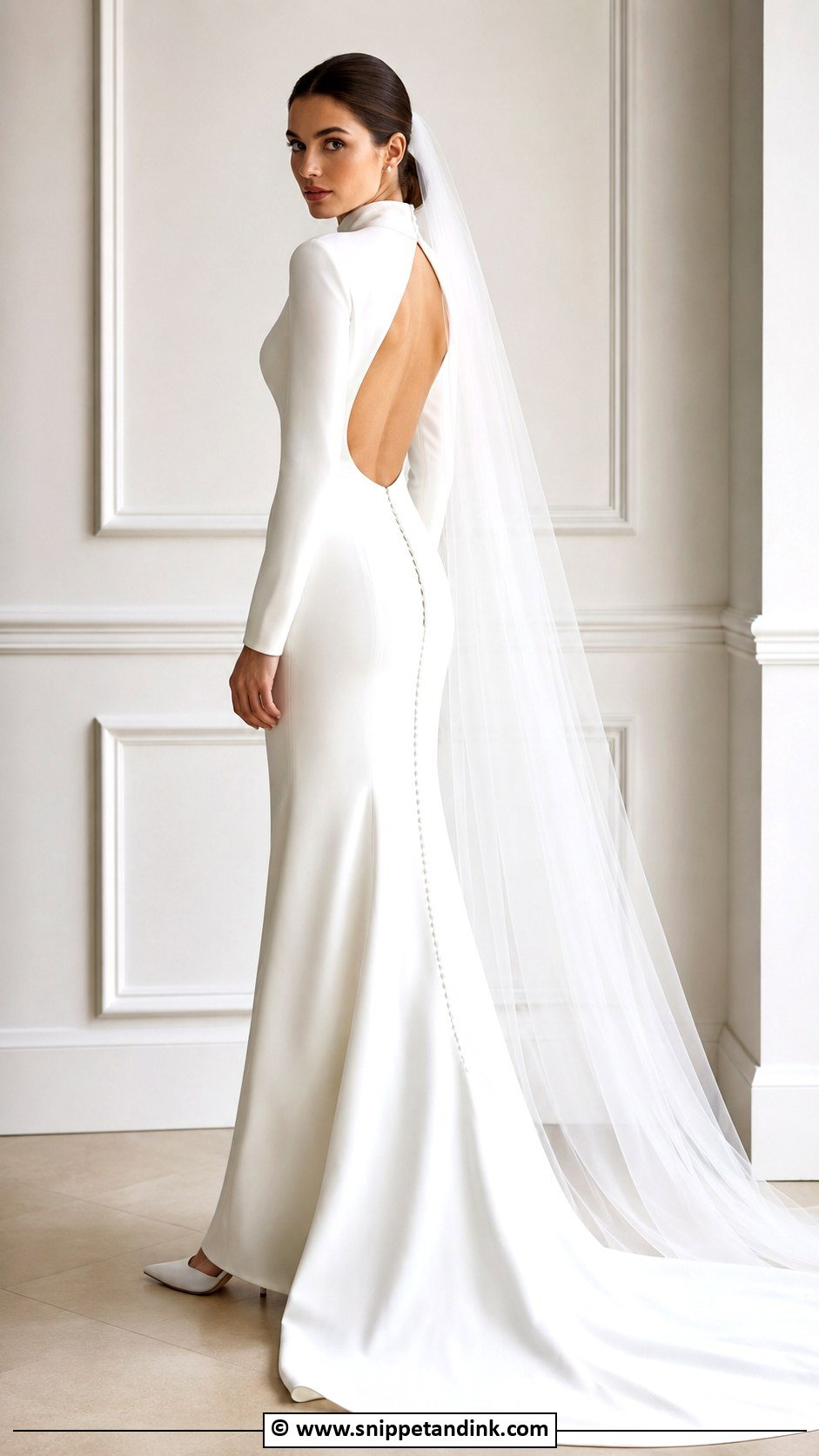 High Neck Wedding Dress - Snippet and Ink - 30 Elegant Wedding Dresses