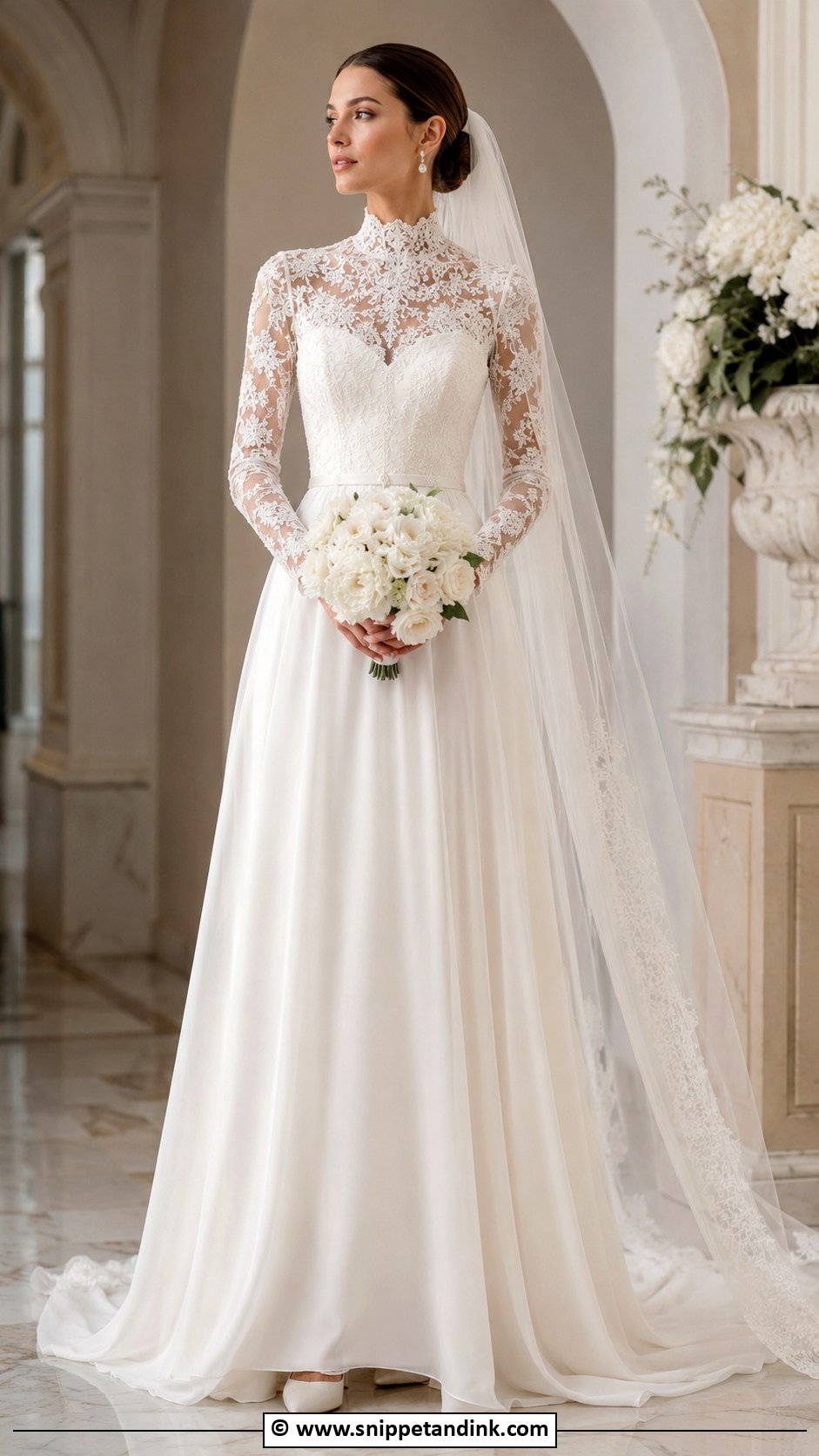 High Neck Wedding Dress - Snippet and Ink - 30 Ethereal Wedding Dress Romantic Ideas