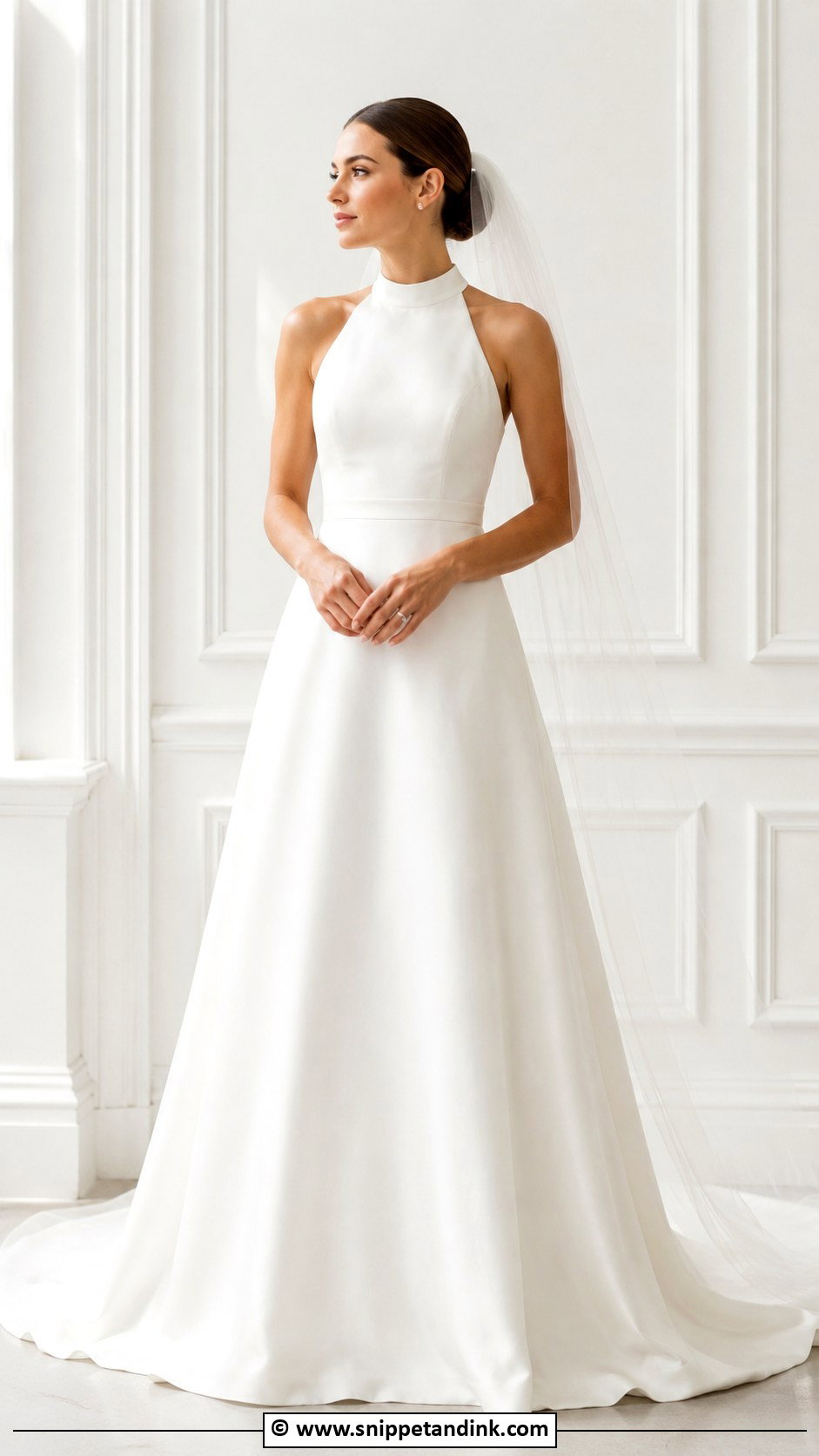 High Neck Wedding Dress - Snippet and Ink - 30 Simple Timeless Wedding Dress Ideas